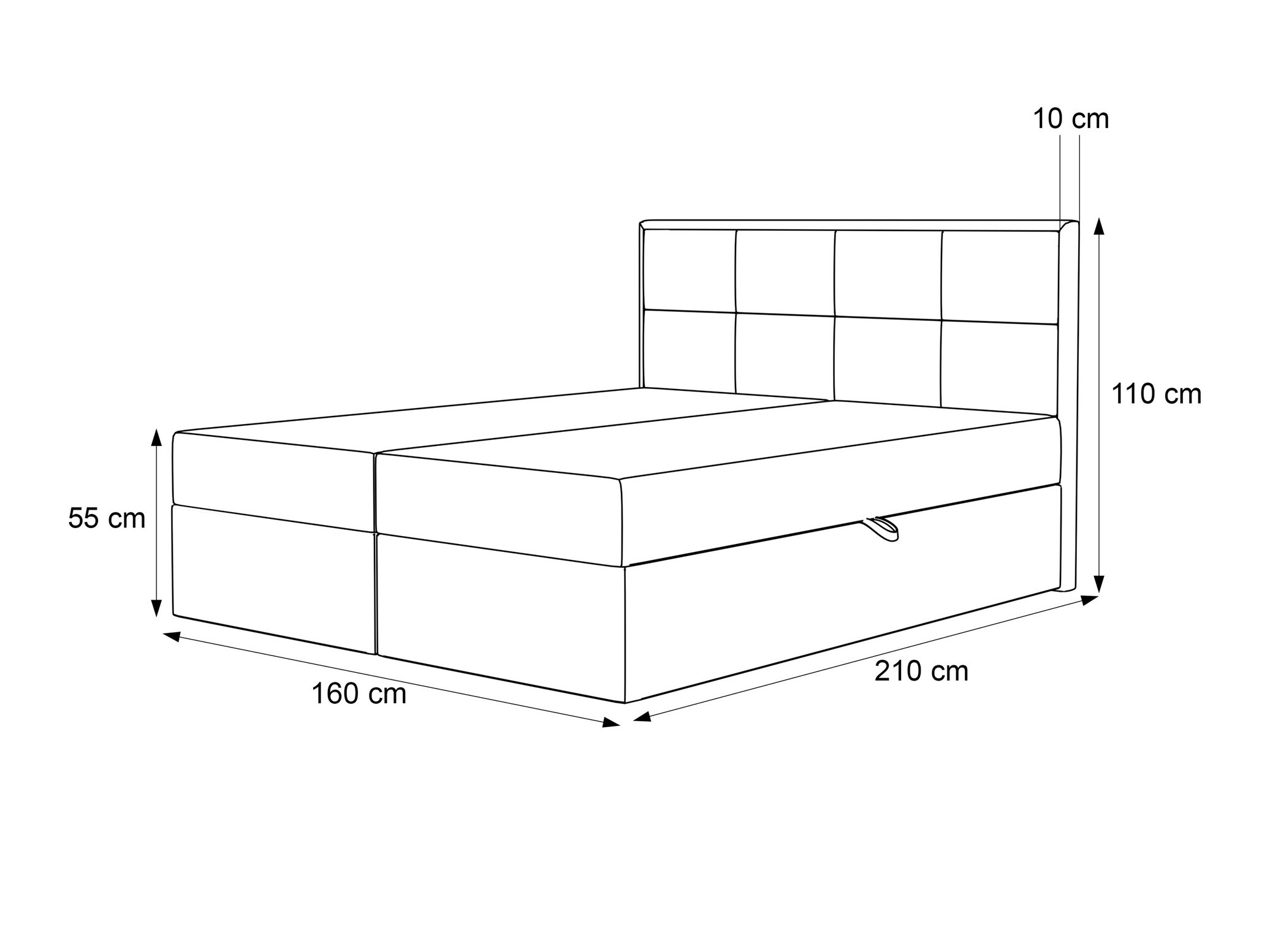 Kontinentālā gulta Martinez 115 (Abriamo 03)