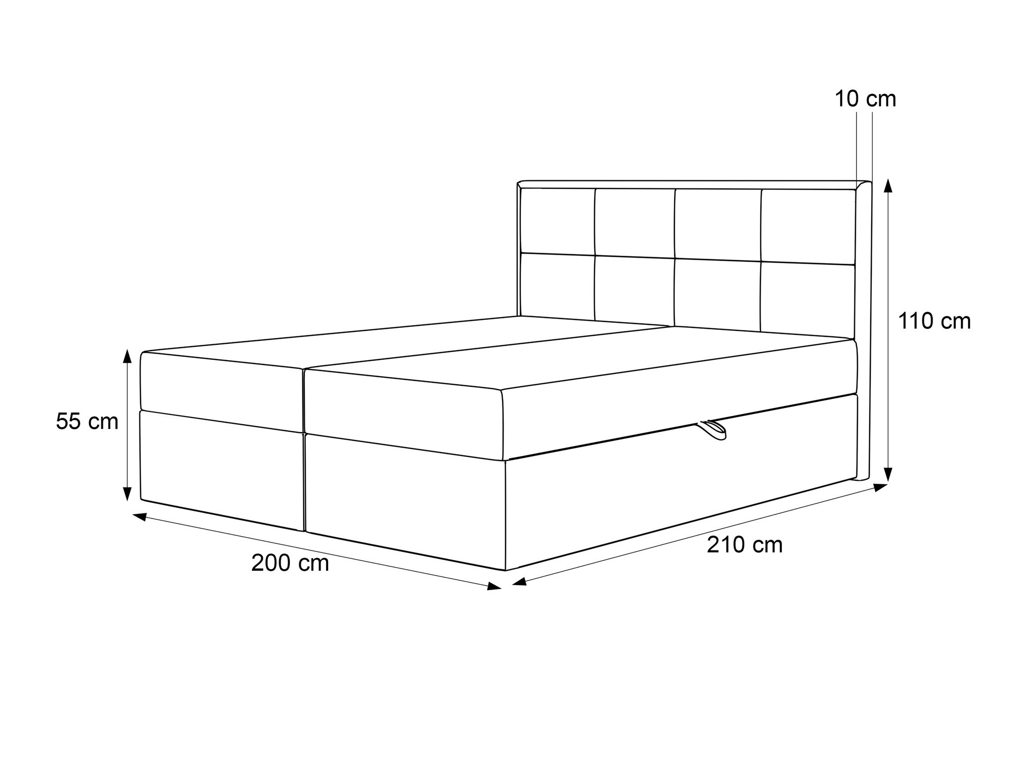 Континентальная кровать Martinez 115 (Magic Velvet 2216)
