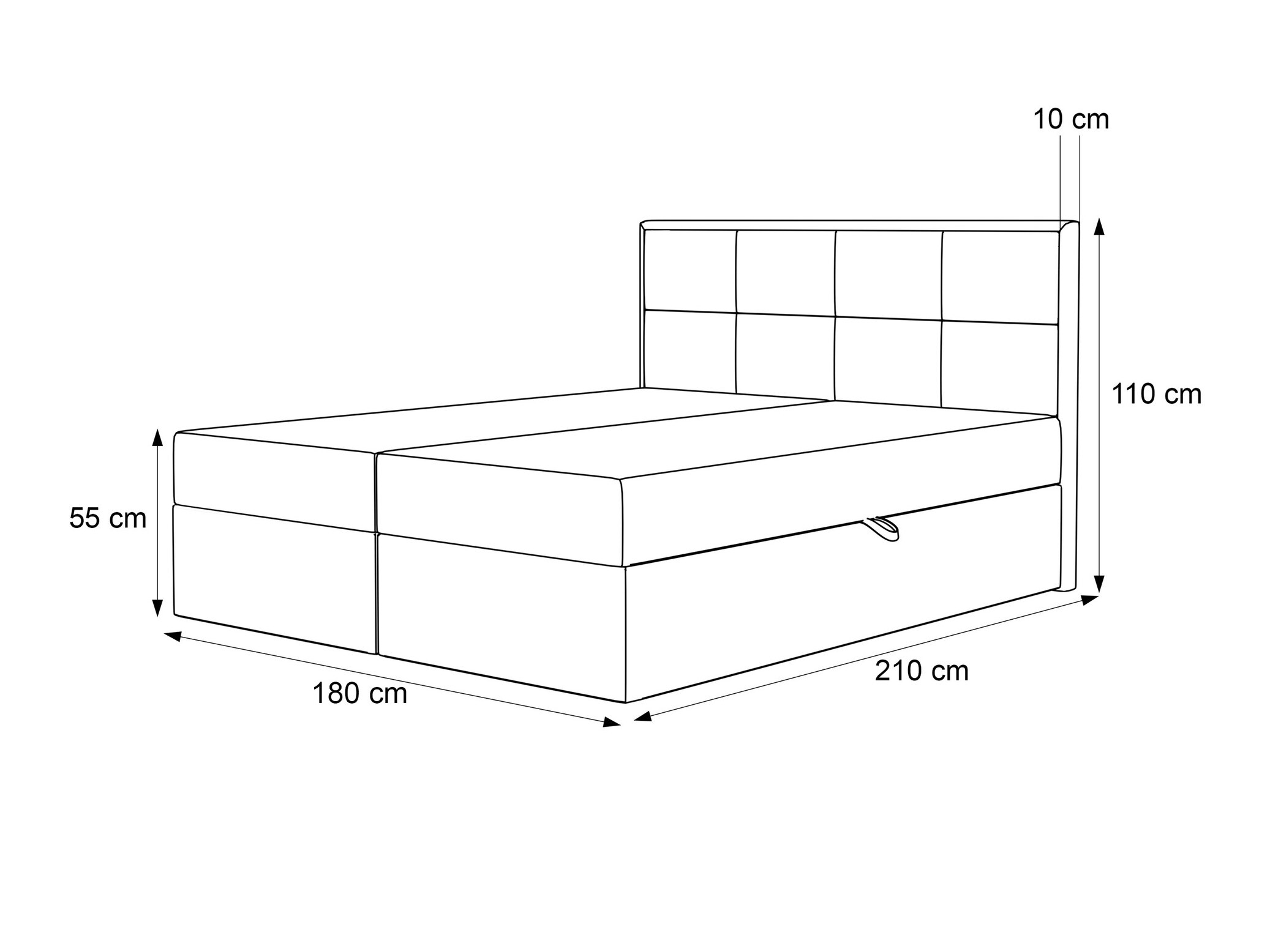 Континентальная кровать Martinez 115 (Magic Velvet 2229)