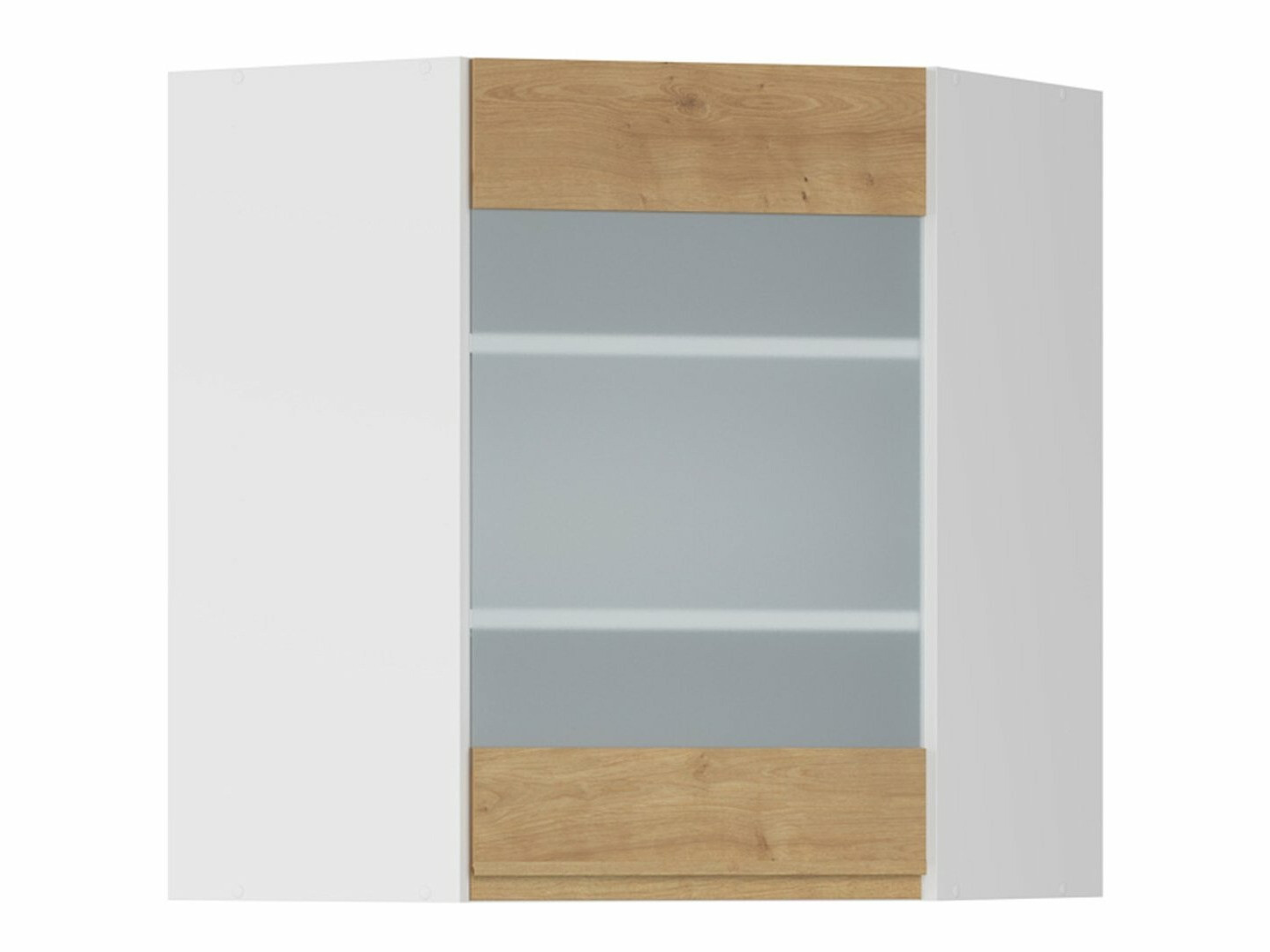 Модульный настенный угловой шкафчик Soli Oak 153