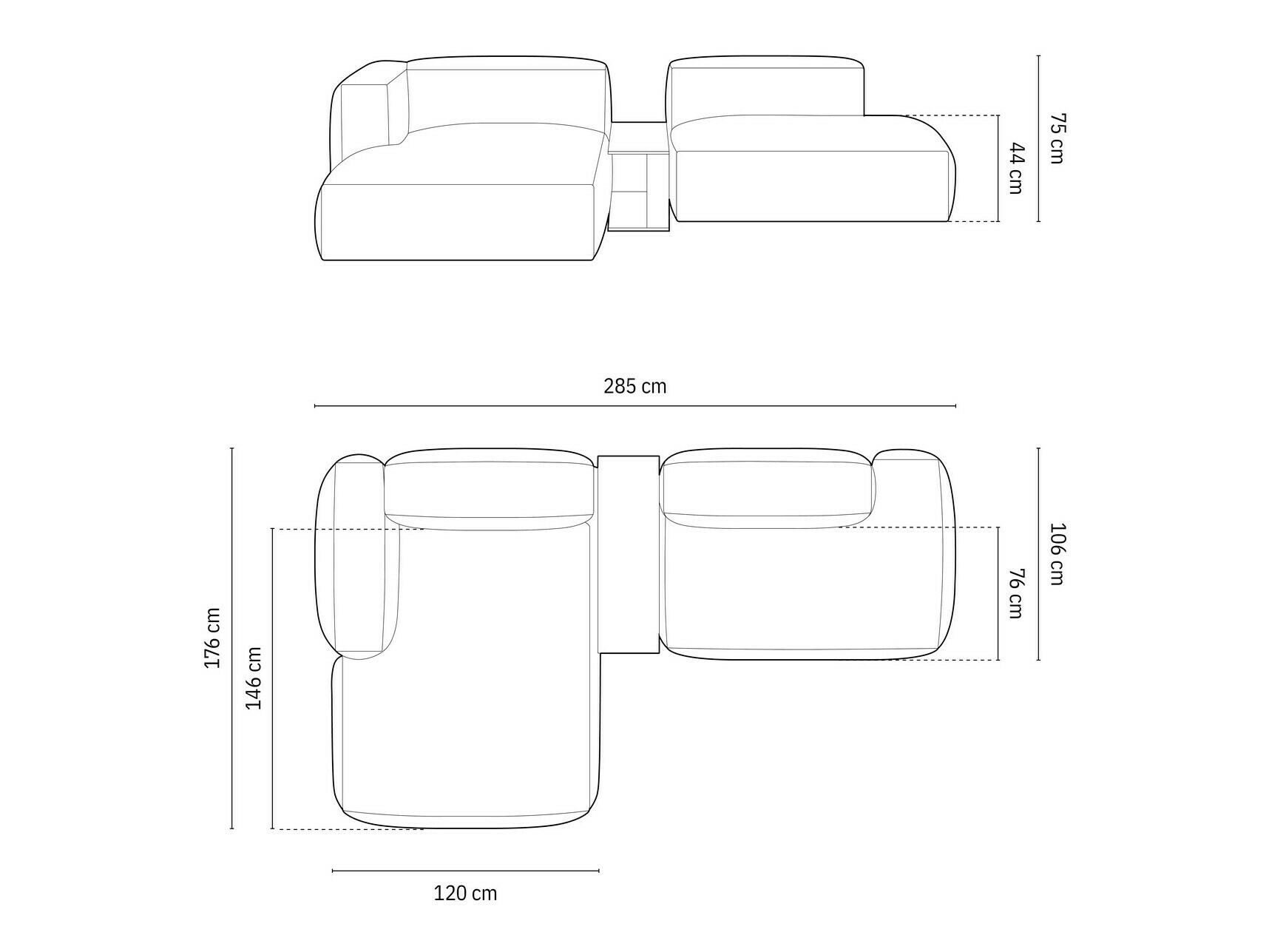 Moduļu stūra dīvāns Sorcoro 106 (Vogue 11)