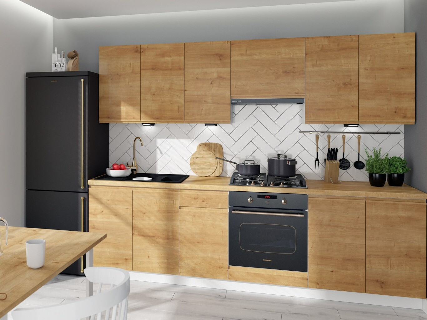 Moduļu virtuves komplekts Soli Oak 157