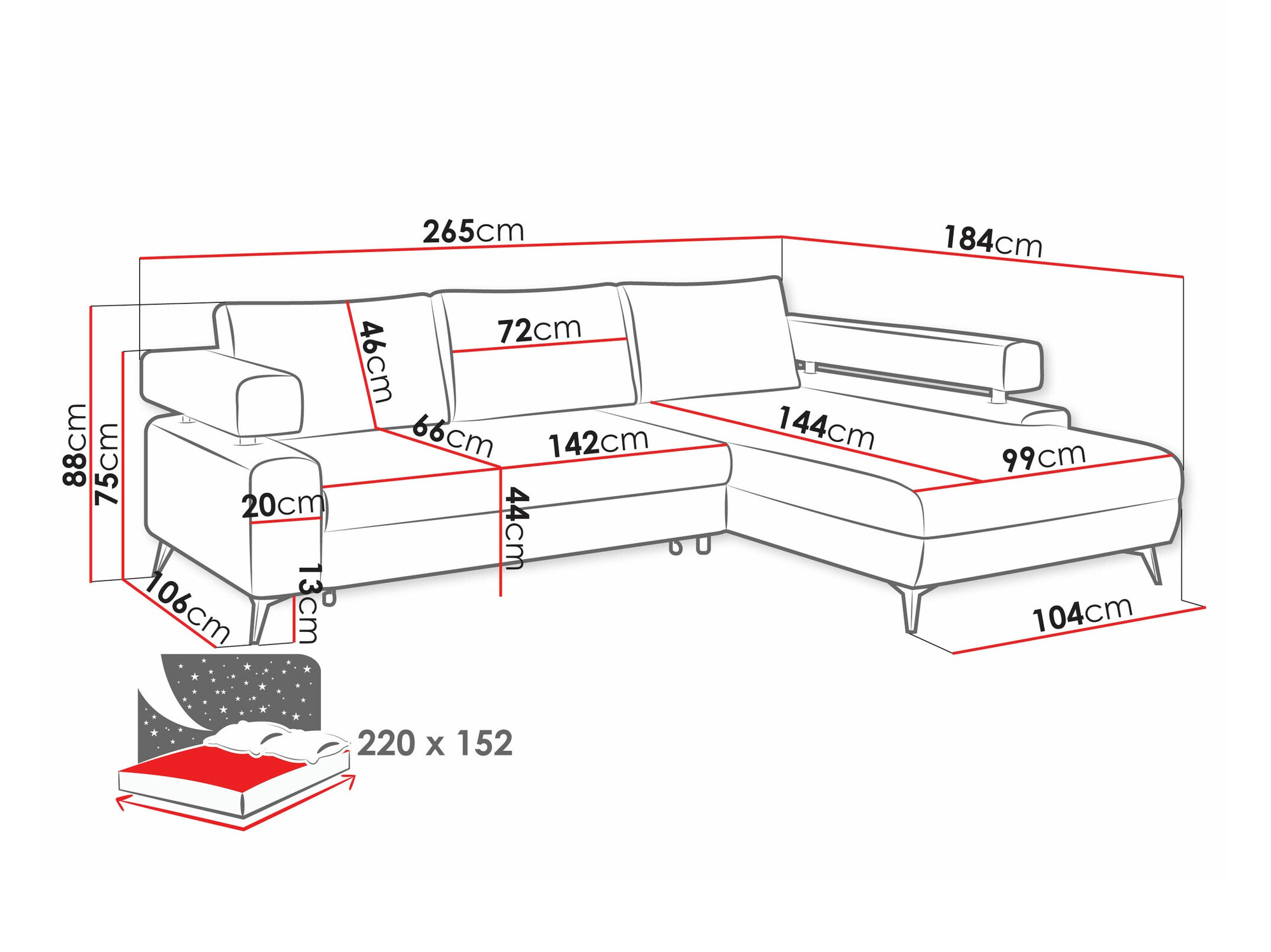 Stūra dīvāns Lincoln 199 (Primo 05)