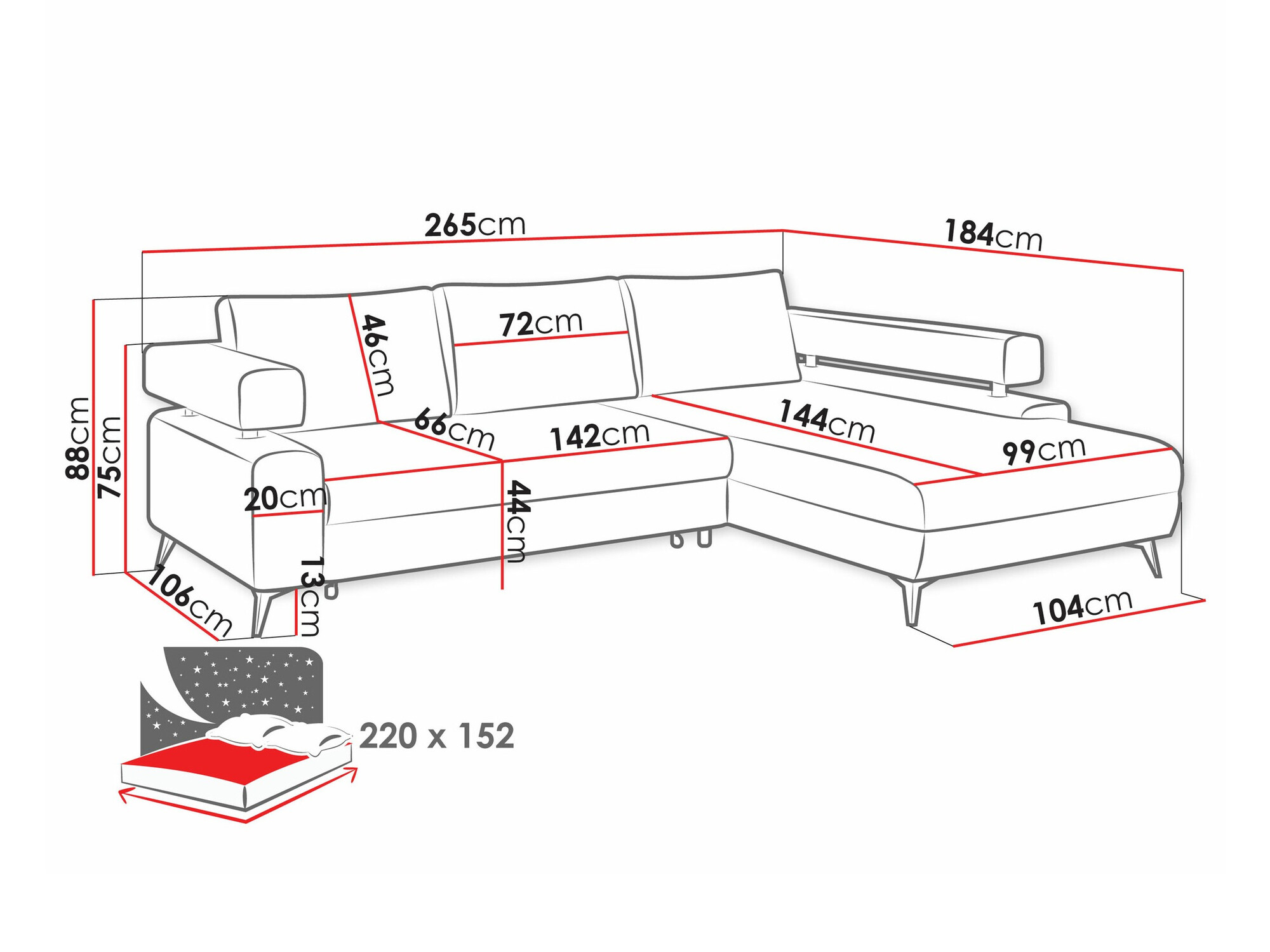 Stūra dīvāns Lincoln 199 (Primo 61)