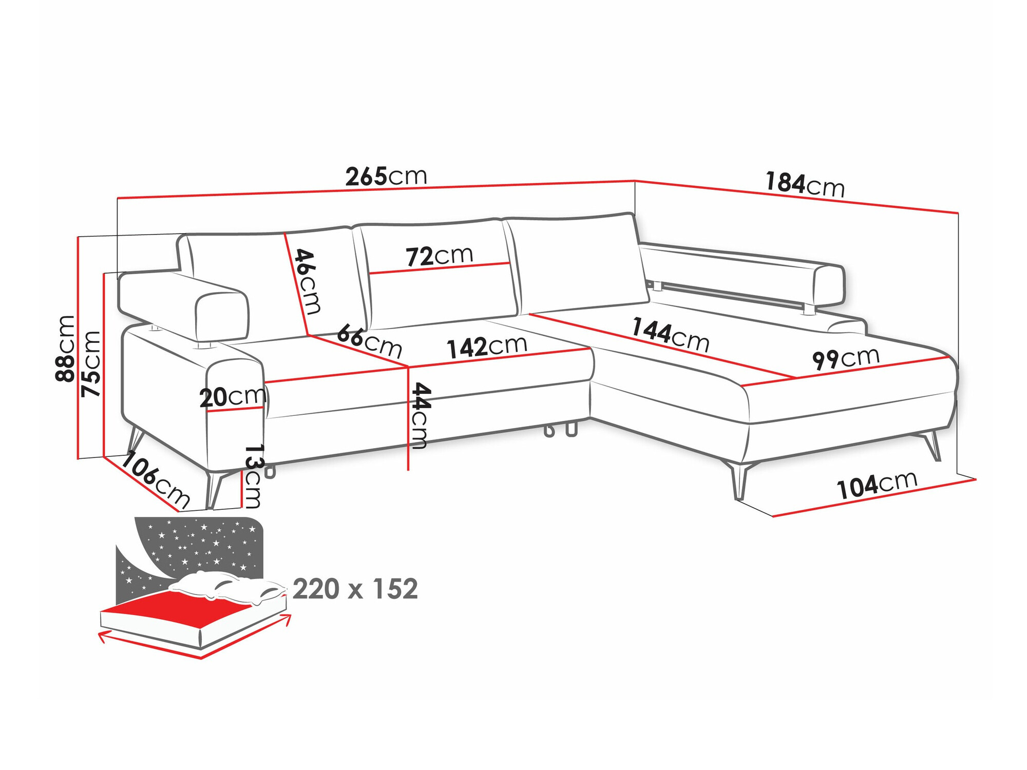 Угловой диван Lincoln 199 (Primo 61)
