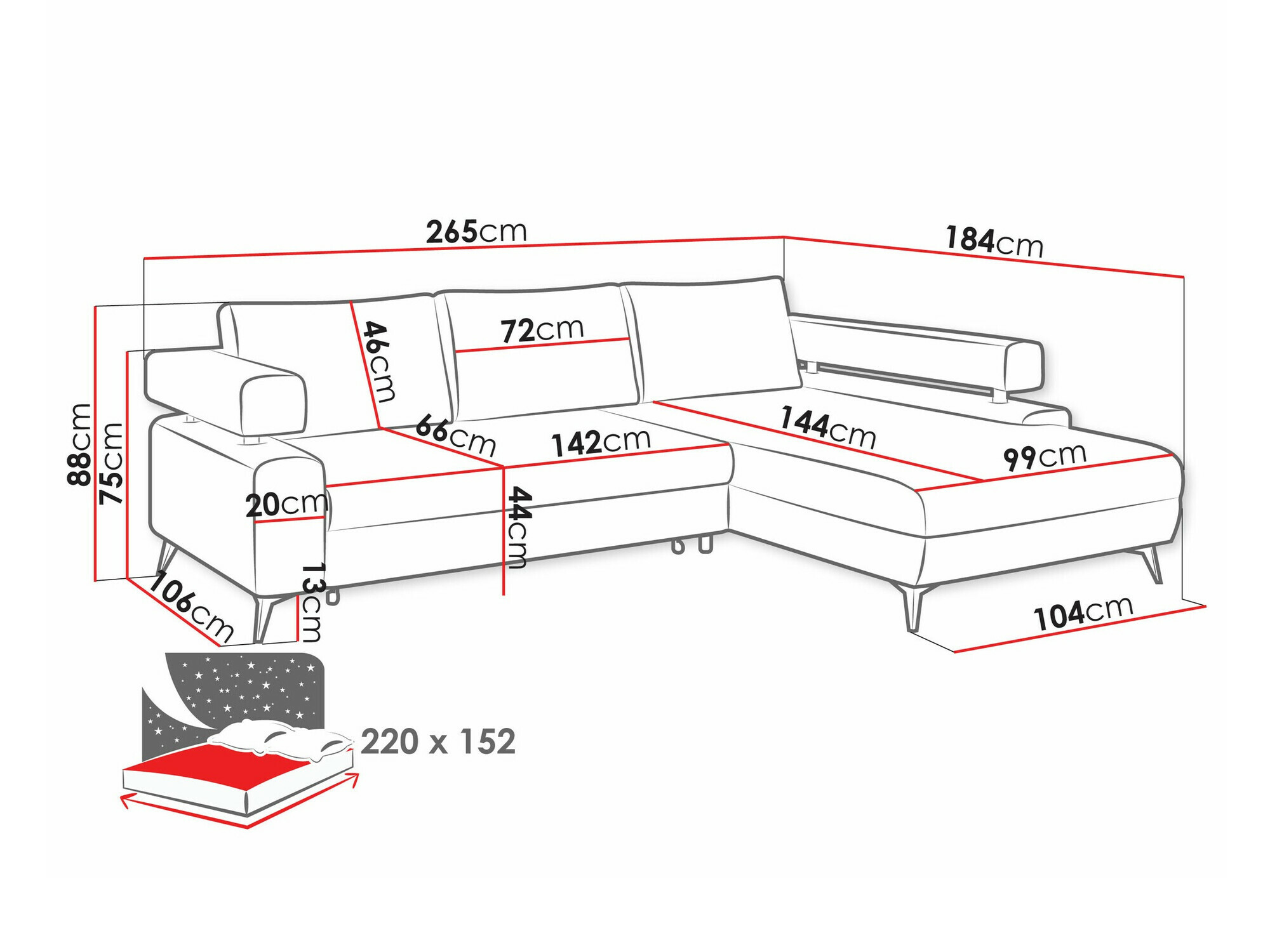 Угловой диван Lincoln 199 (Primo 84)