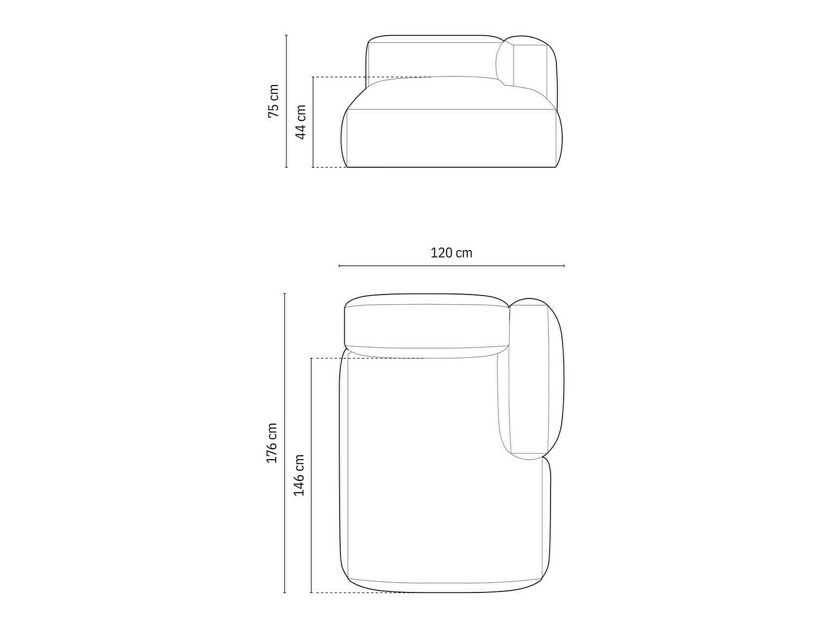 Moduļu krēsls Sorcoro 107 (Vogue 12)