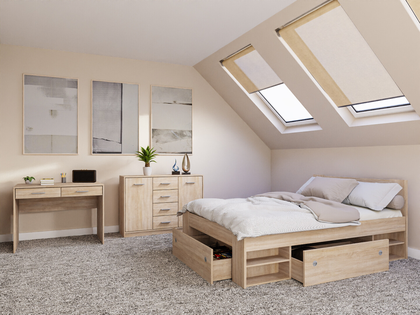 Guļamistabas komplekts Novsore 156 (Sonomas ozols)