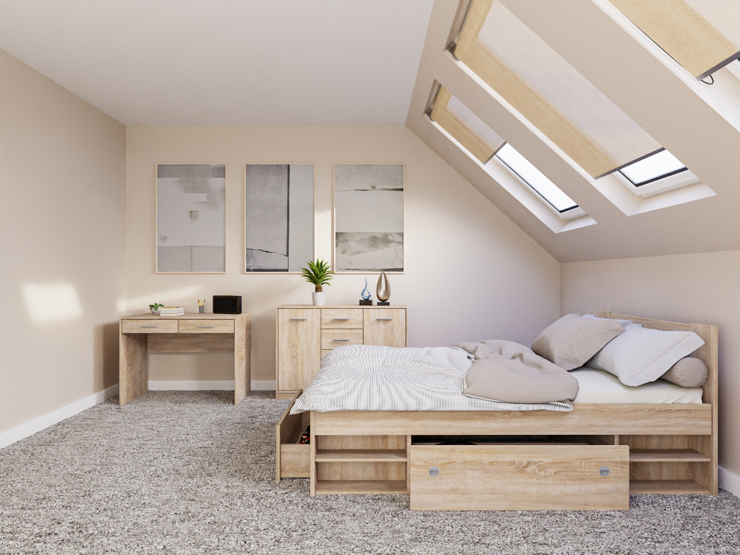 Guļamistabas komplekts Novsore 156 (Sonomas ozols)