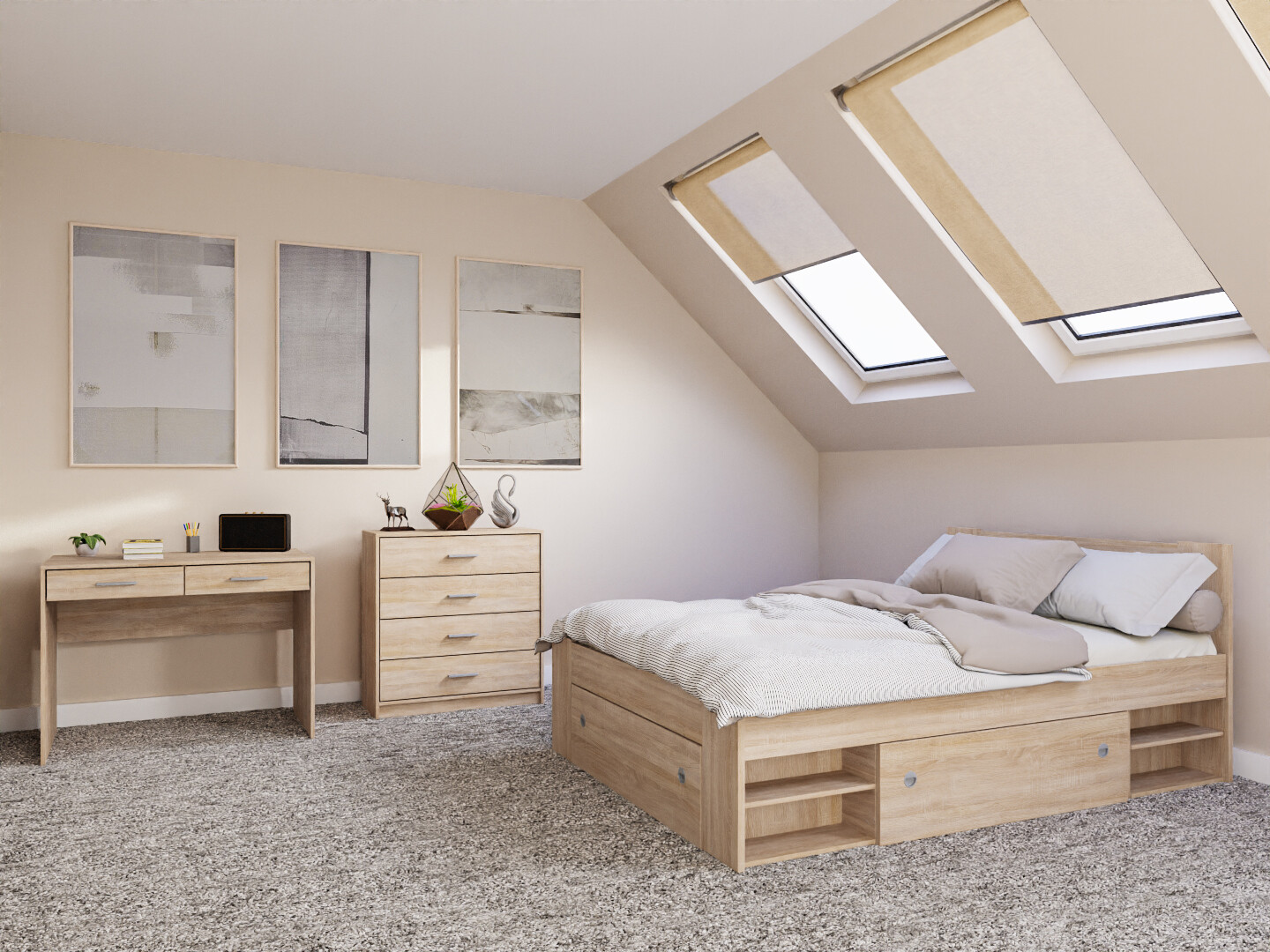 Спальный гарнитур Novsore 155 (Сонома Дуб)