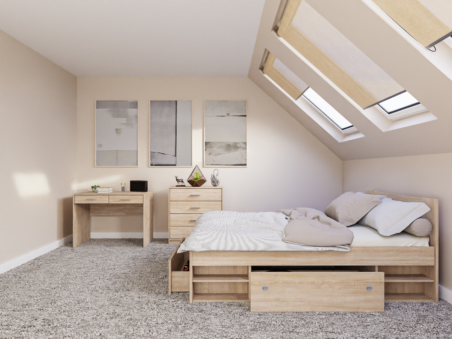 Спальный гарнитур Novsore 155 (Сонома Дуб)