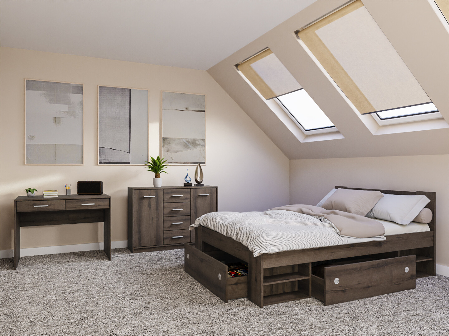 Спальный гарнитур Novsore 156 (Темный дуб)