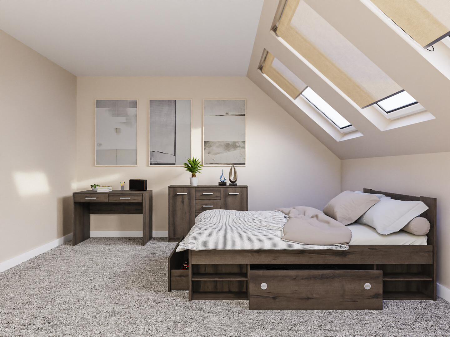 Спальный гарнитур Novsore 156 (Темный дуб)