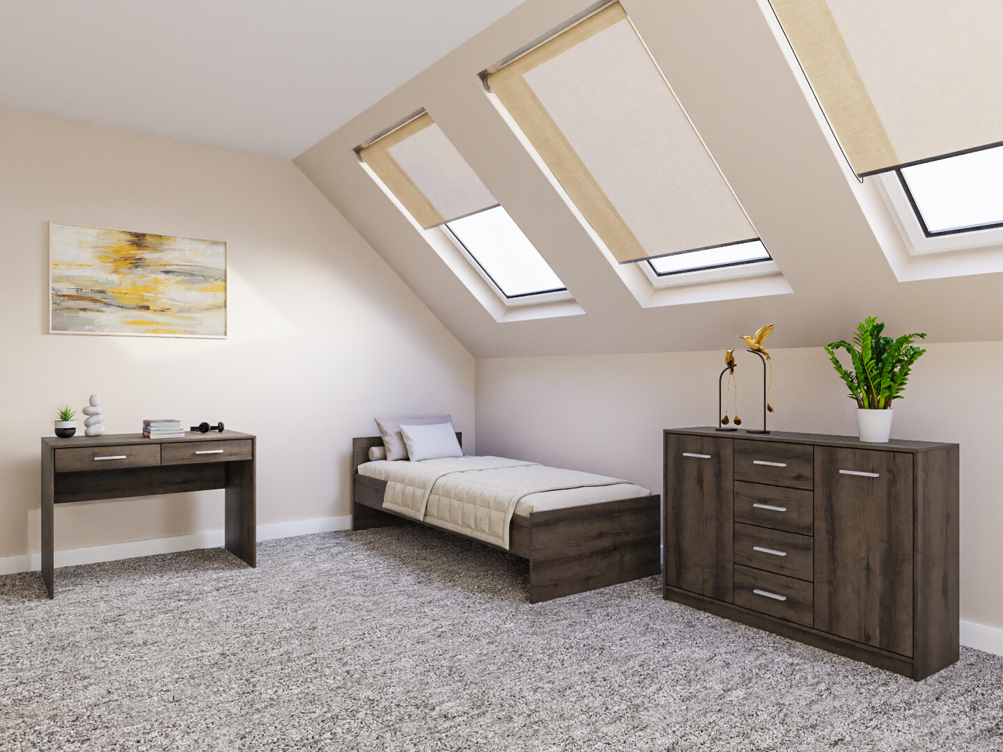 Guļamistabas komplekts Novsore 149 (Tumšs ozols)