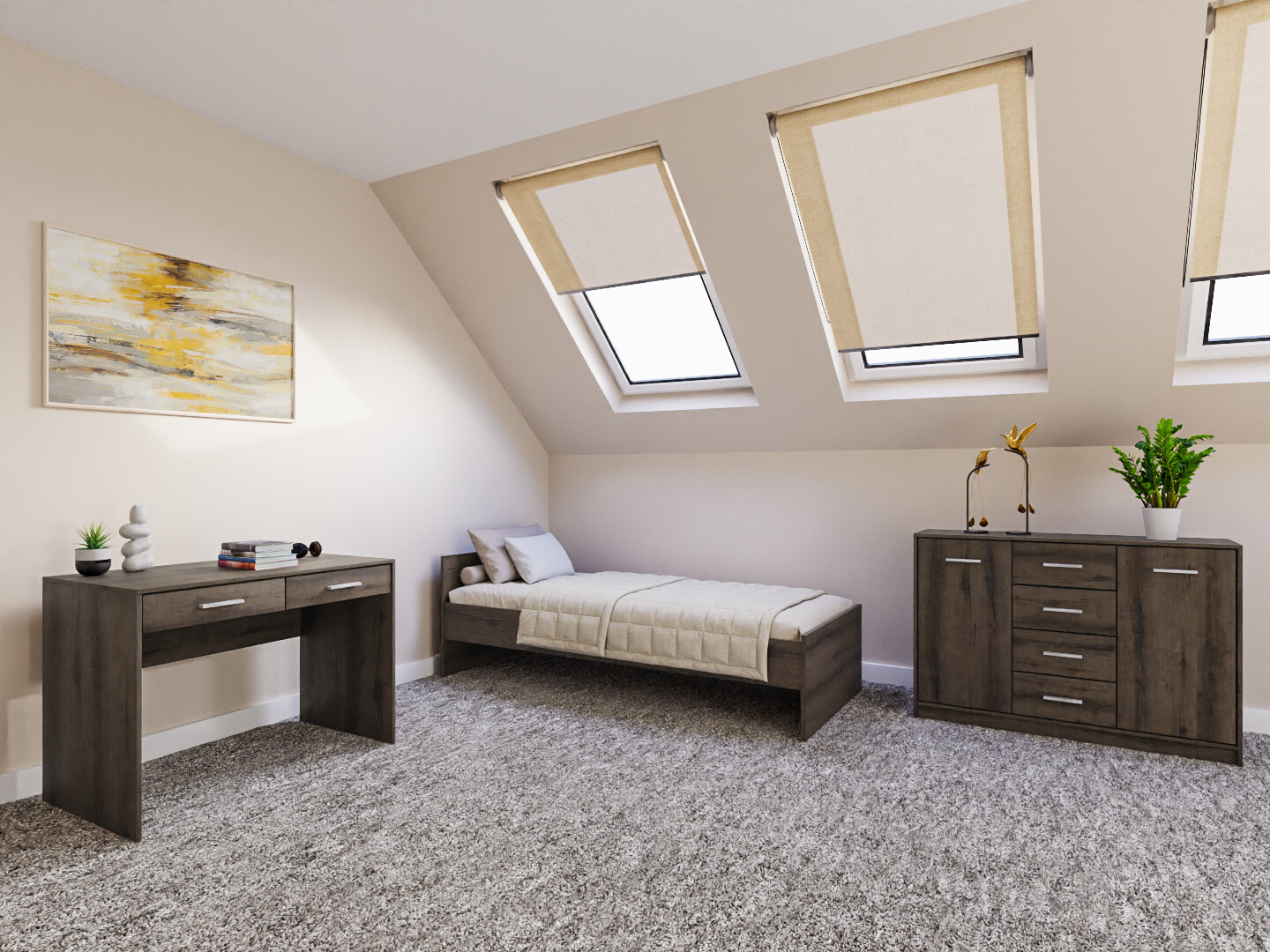 Guļamistabas komplekts Novsore 149 (Tumšs ozols)