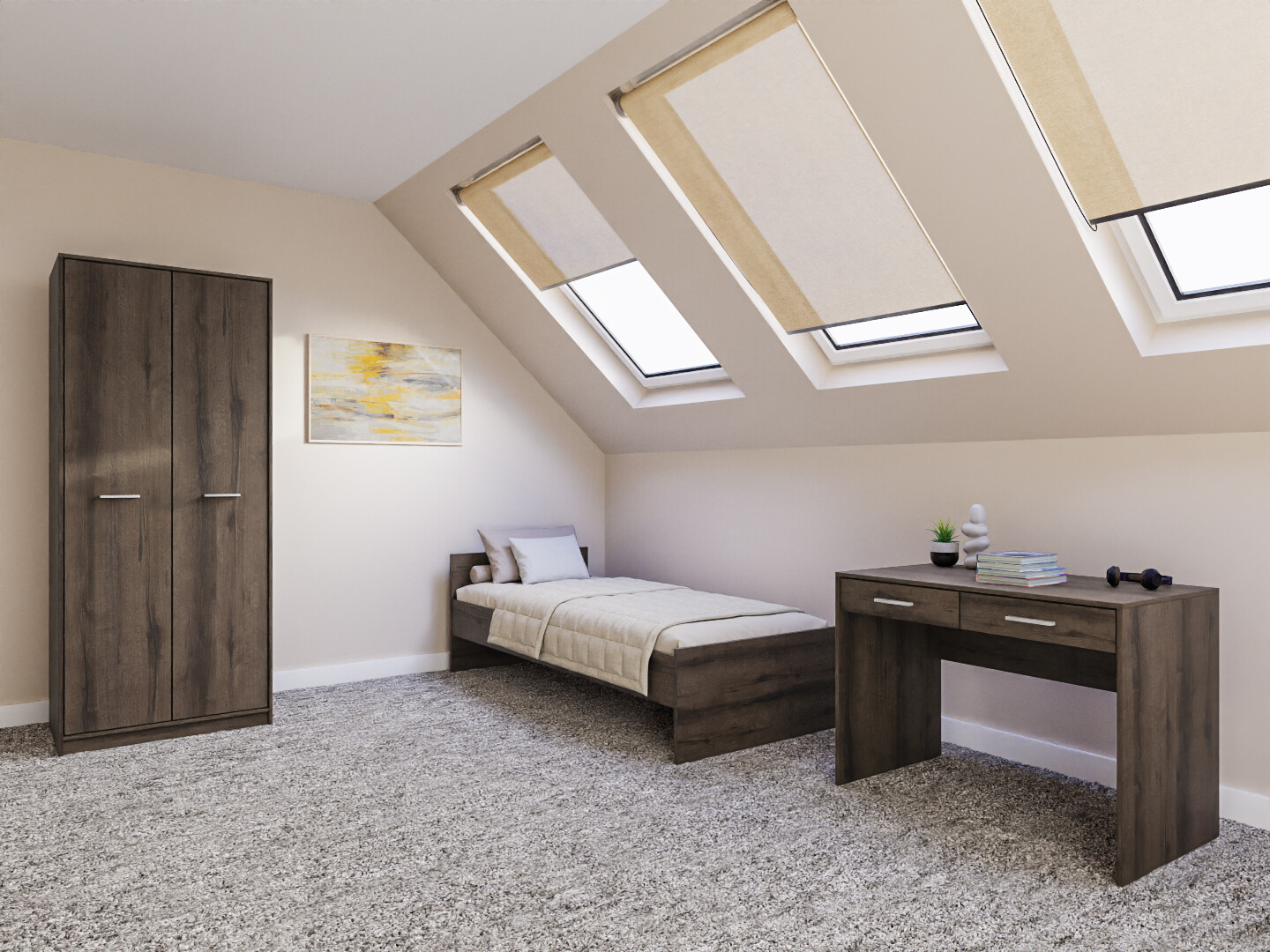 Guļamistabas komplekts Novsore 157 (Tumšs ozols)