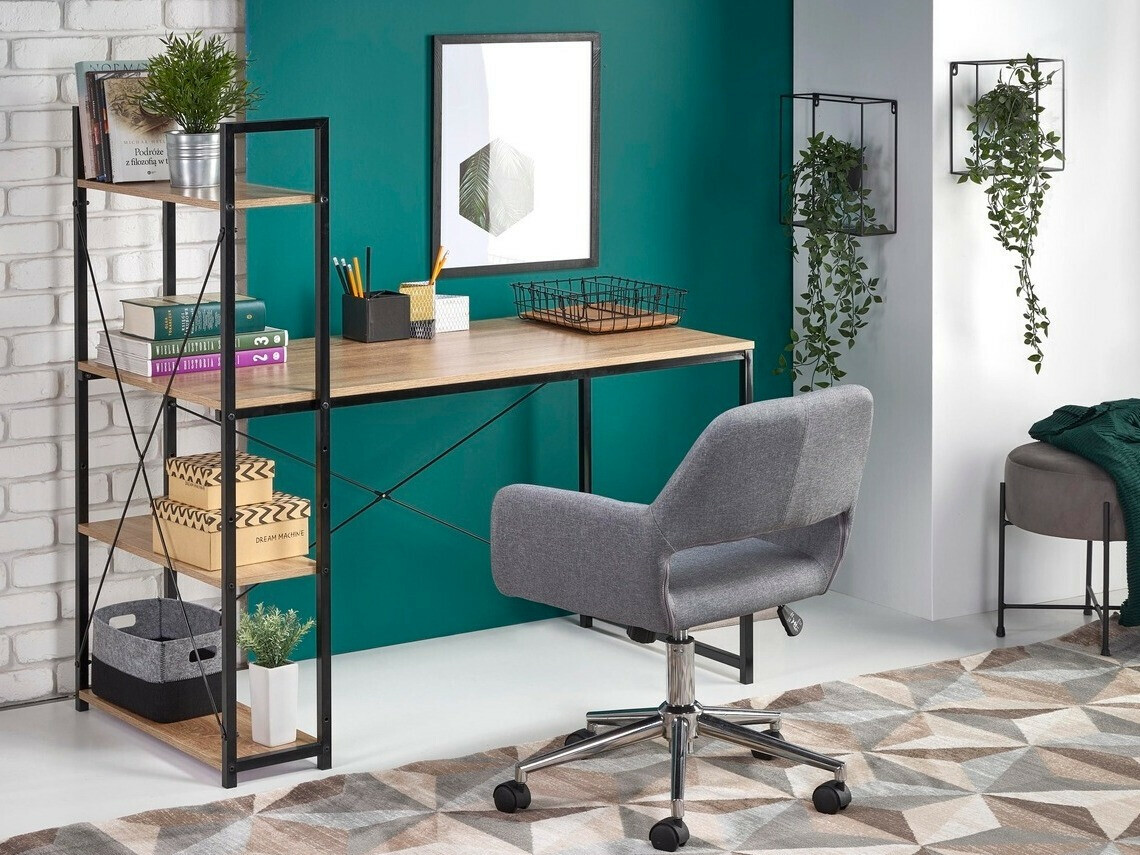 Письменный cтол Houston 1888 (Сонома Дуб + Чёрный)