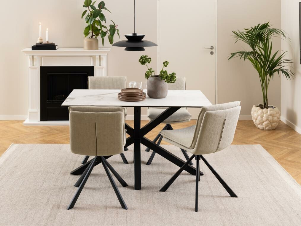 Galds Norsica 918 (Balts marmors + Melns)