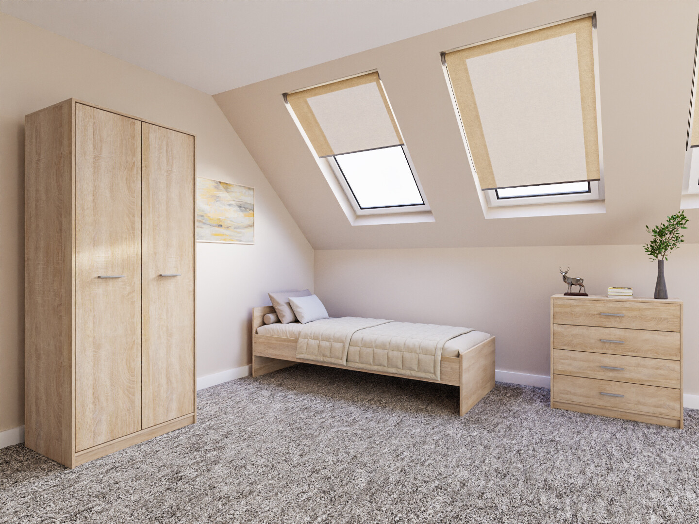 Guļamistabas komplekts Novsore 151 (Sonomas ozols)