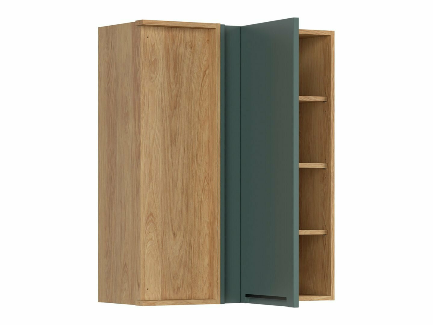 Moduļu piekarams stūra skapis Riso Green 156