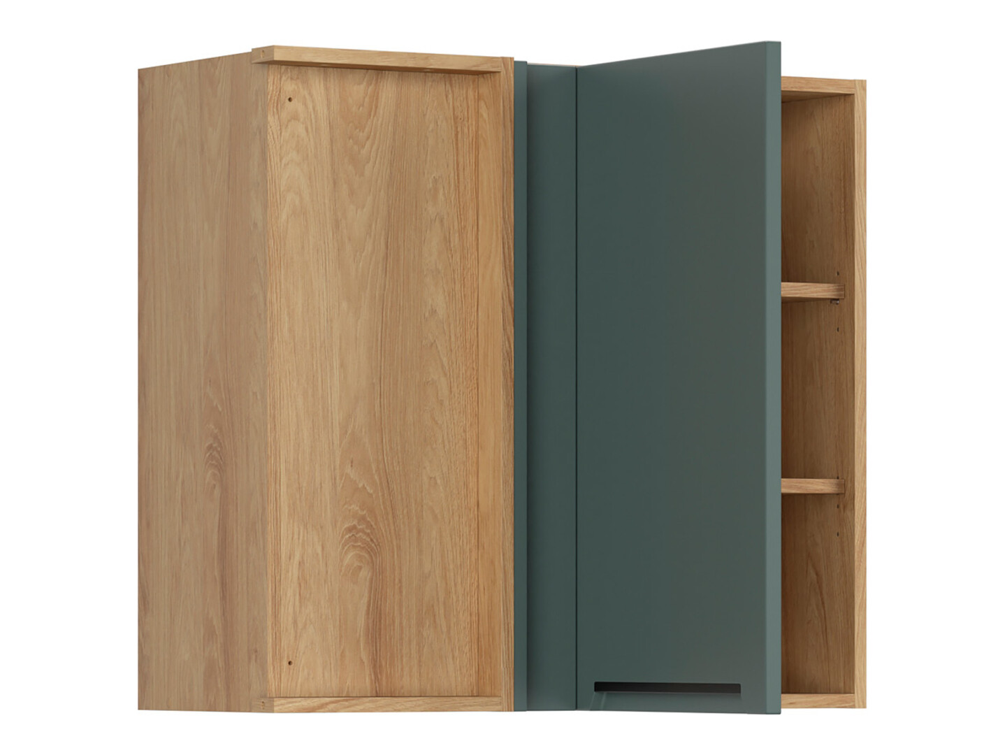 Moduļu piekarams stūra skapis Riso Green 157