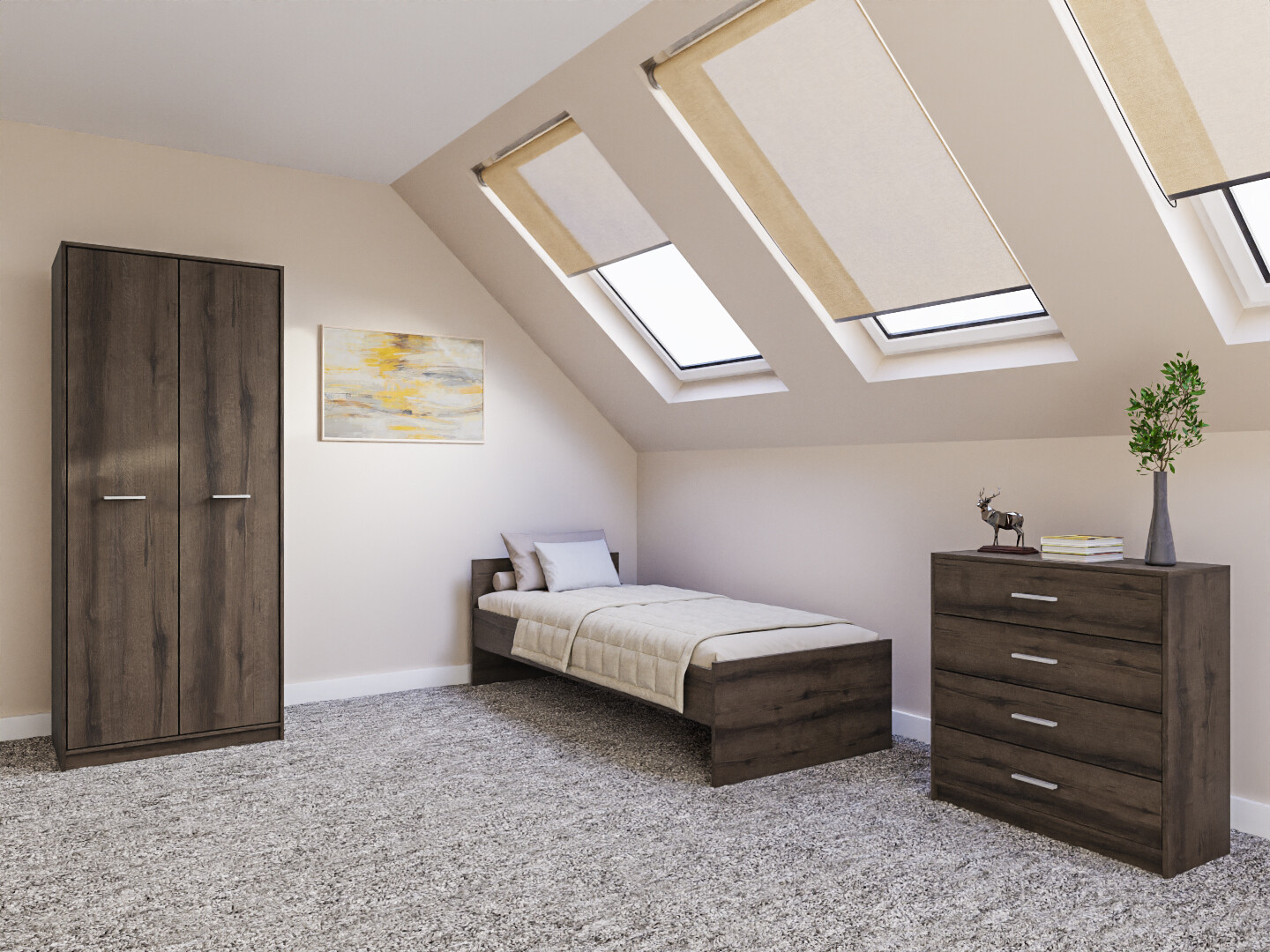 Спальный гарнитур Novsore 151 (Темный дуб)