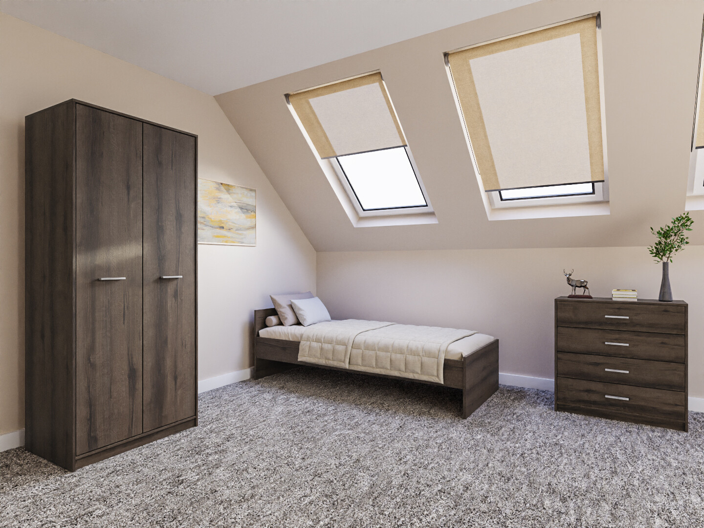 Спальный гарнитур Novsore 151 (Темный дуб)