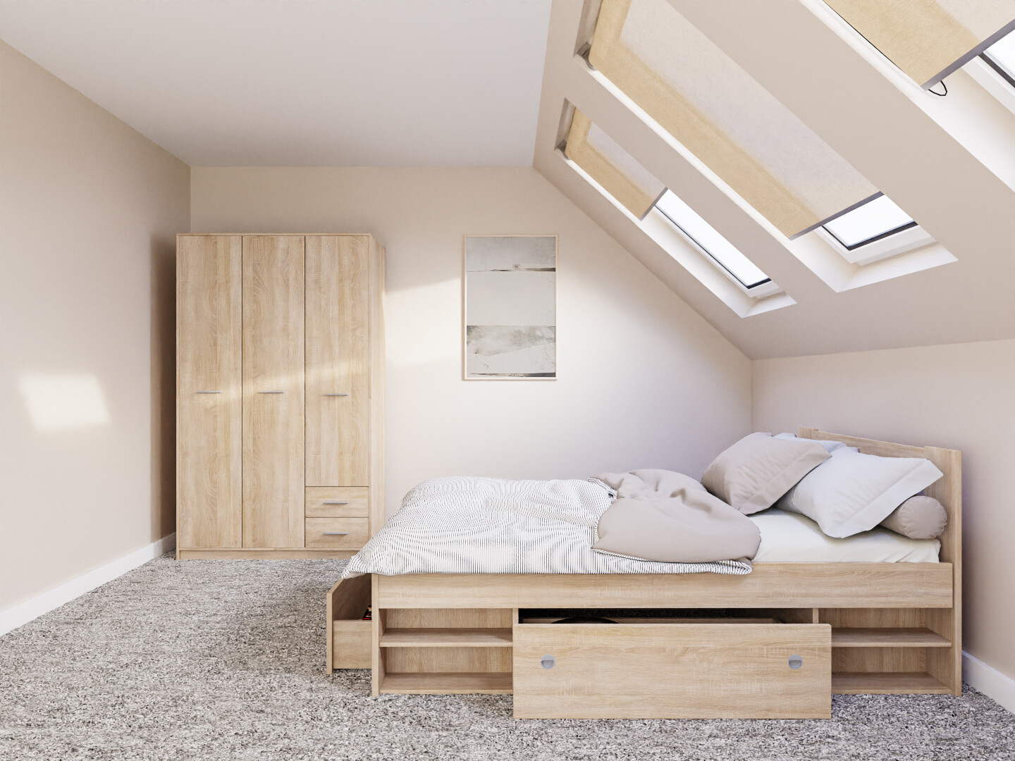 Спальный гарнитур Novsore 158 (Сонома Дуб)