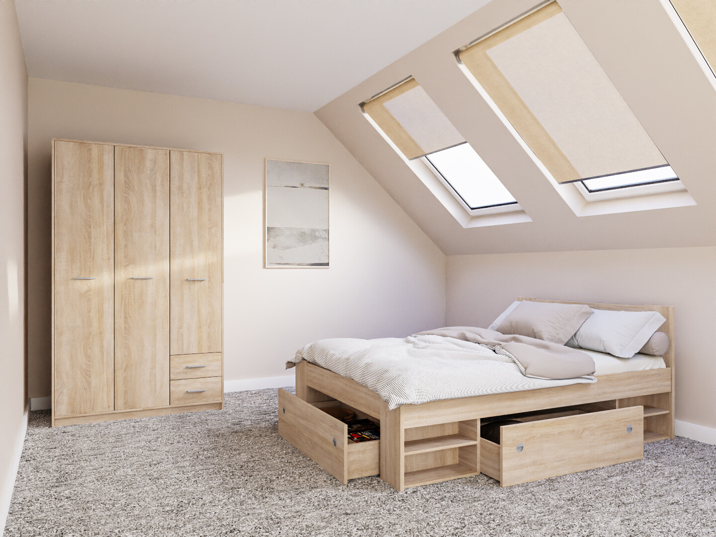 Спальный гарнитур Novsore 158 (Сонома Дуб)