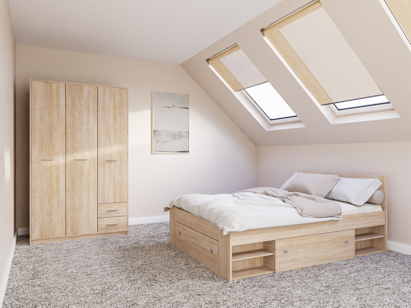 Спальный гарнитур Novsore 158 (Сонома Дуб)