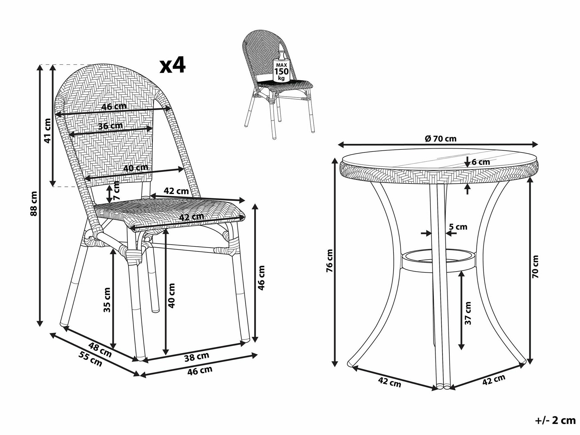 Стол и стулья Berwyn 2479