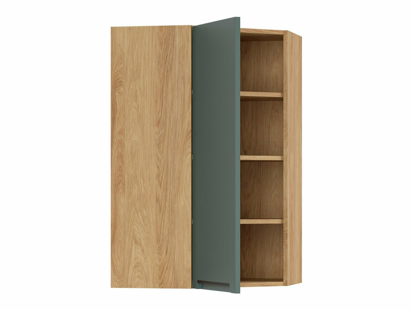 Moduļu piekarams stūra skapis Riso Green 162