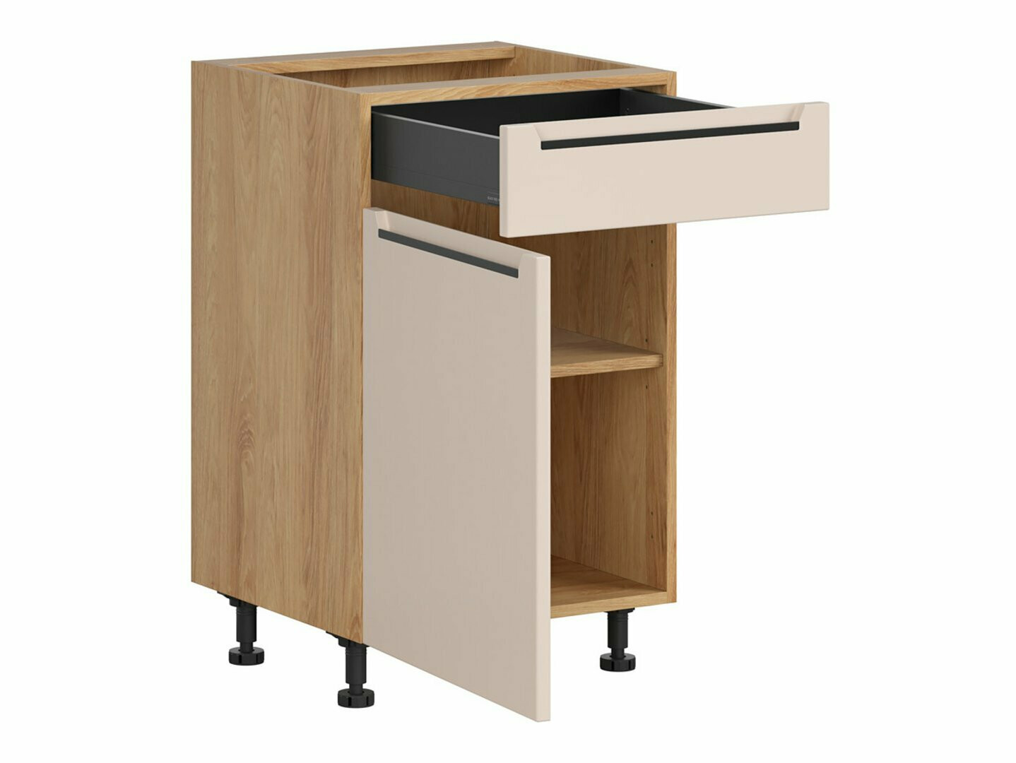 Moduļu skapis ar atvilktni un durvīm Riso Beige 104