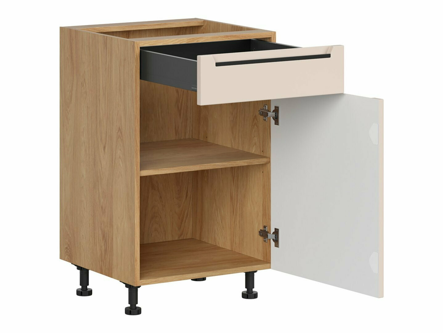 Moduļu skapis ar atvilktni un durvīm Riso Beige 104