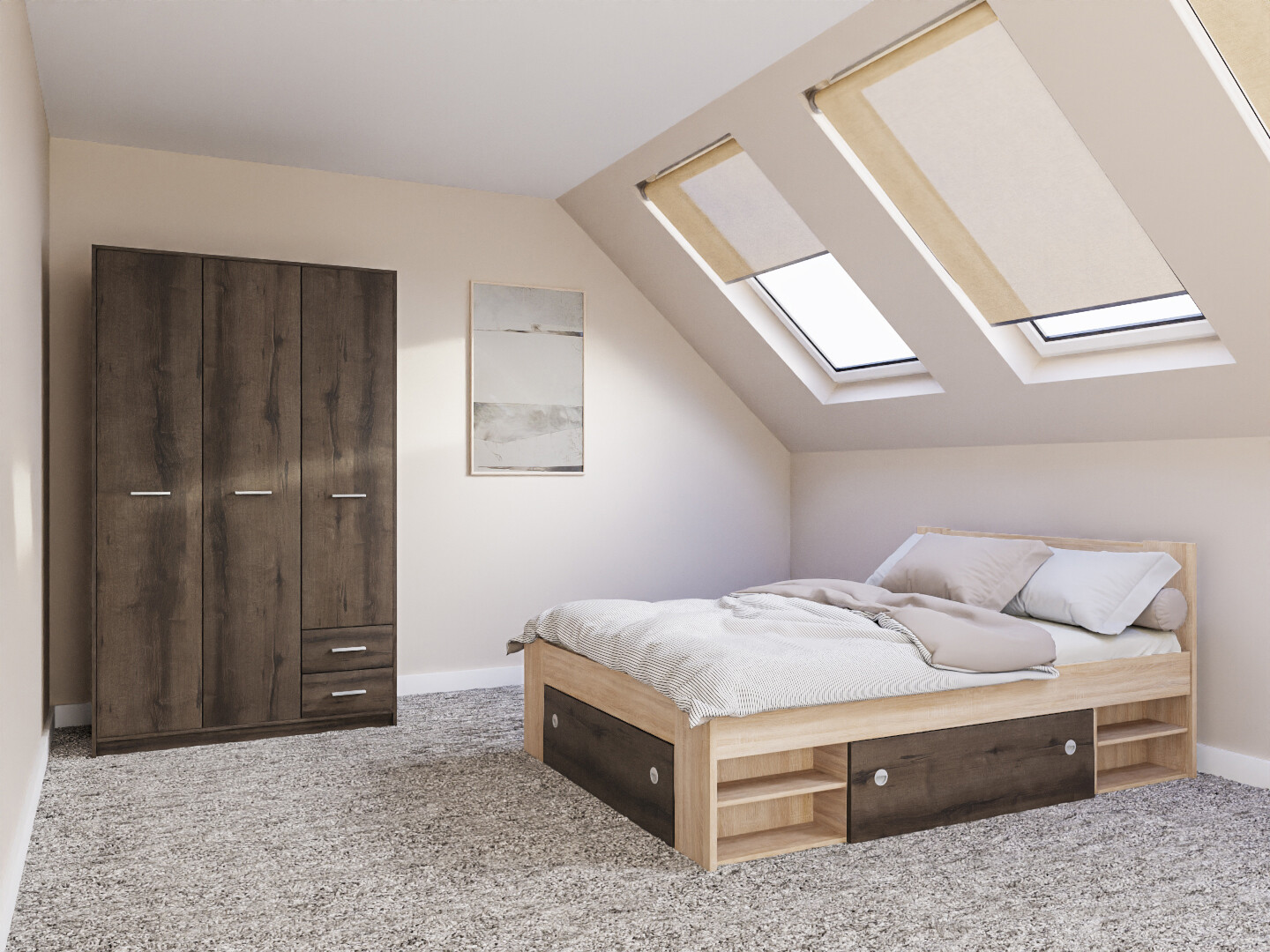 Спальный гарнитур Novsore 158 (Сонома Дуб)