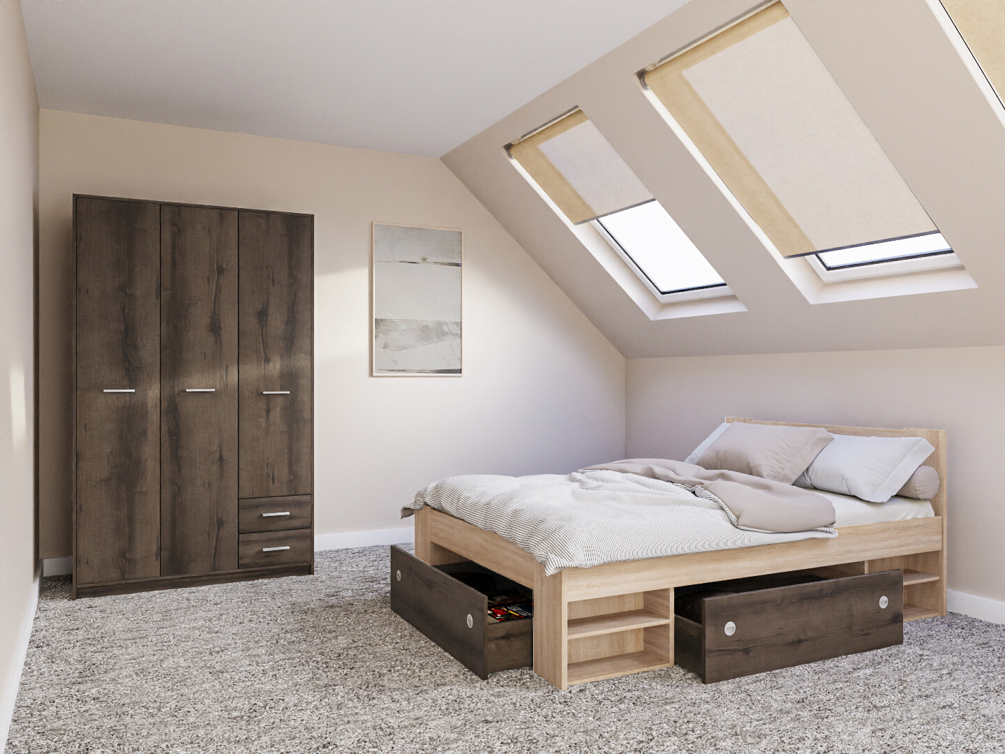 Спальный гарнитур Novsore 158 (Сонома Дуб)