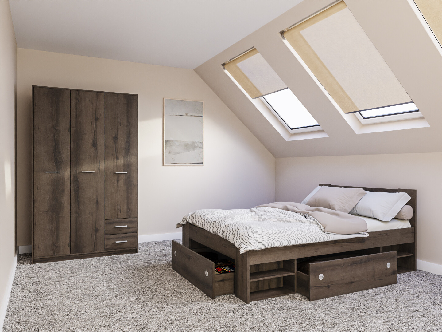 Спальный гарнитур Novsore 158 (Темный дуб)