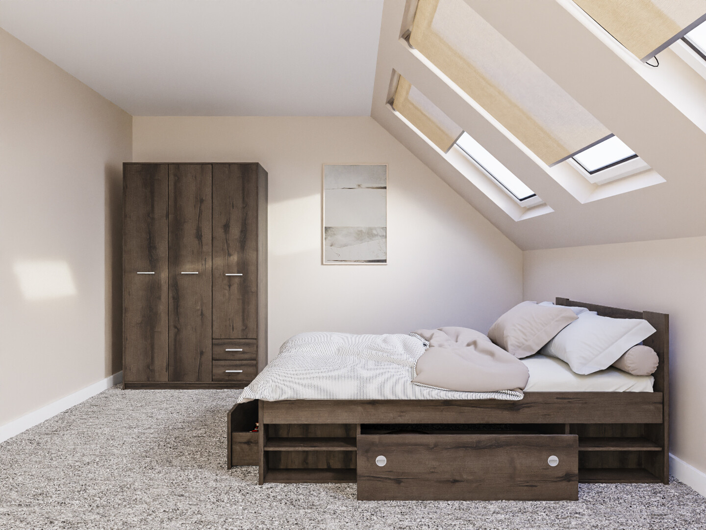 Спальный гарнитур Novsore 158 (Темный дуб)