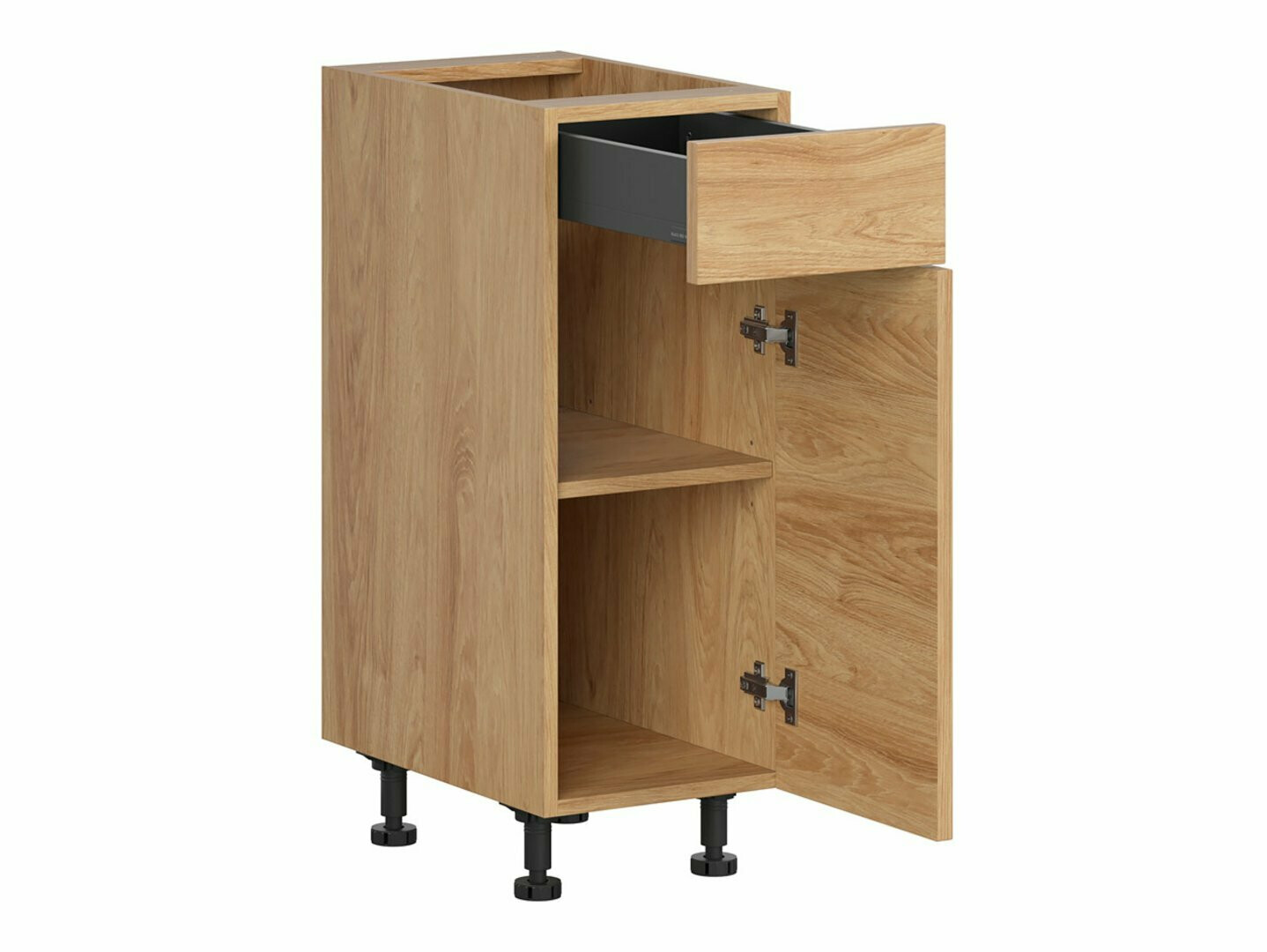 Moduļu skapis ar atvilktni un durvīm Amper Oak 102