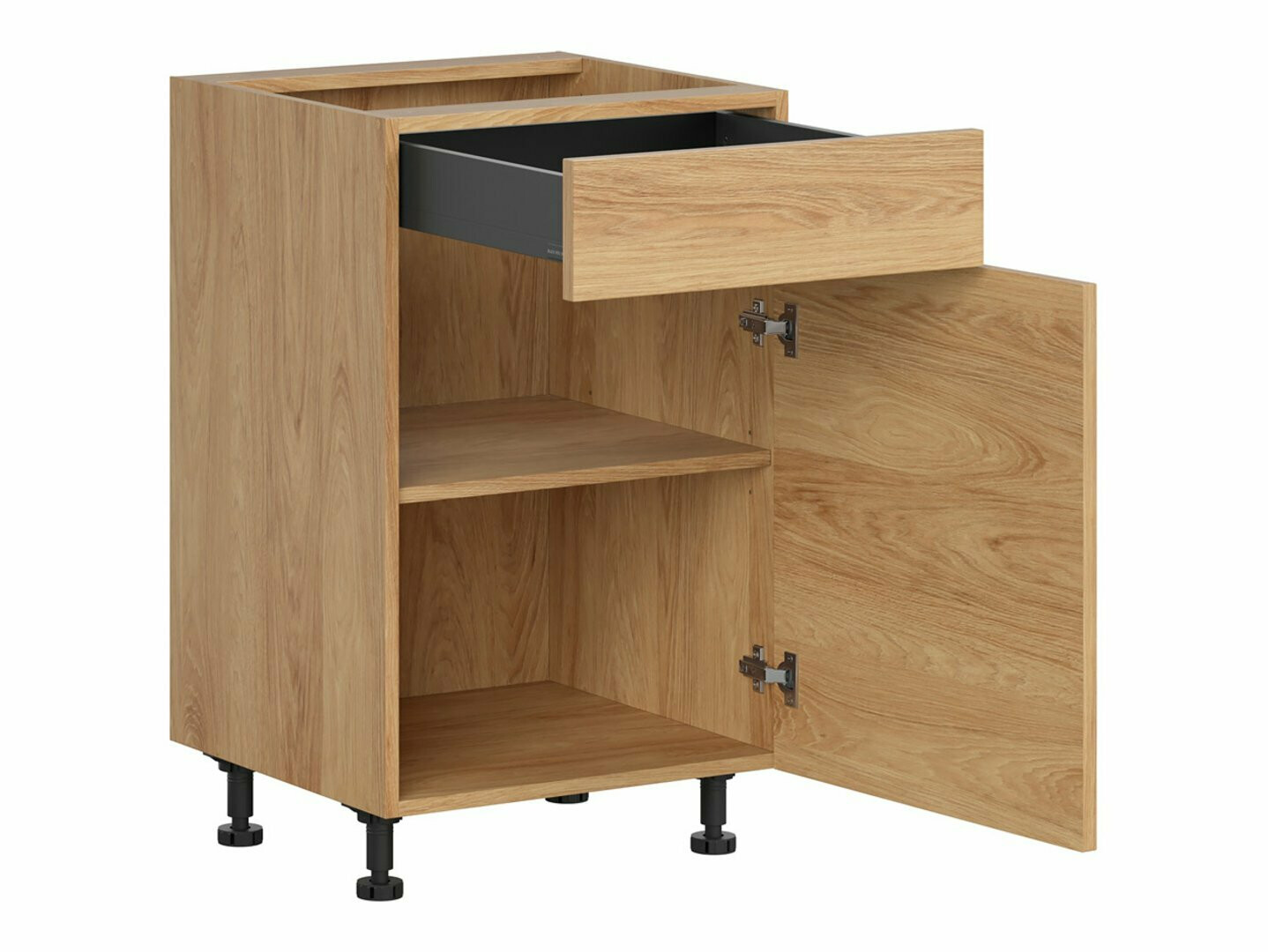 Moduļu skapis ar atvilktni un durvīm Amper Oak 104