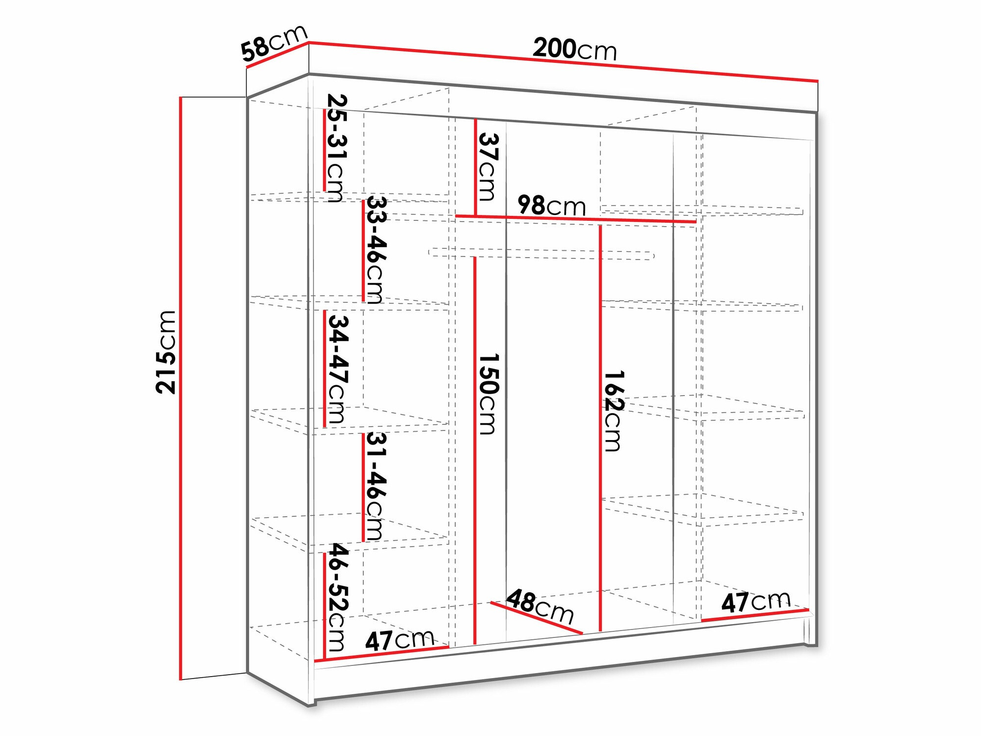 Шкаф Closico 160 (Чёрный)