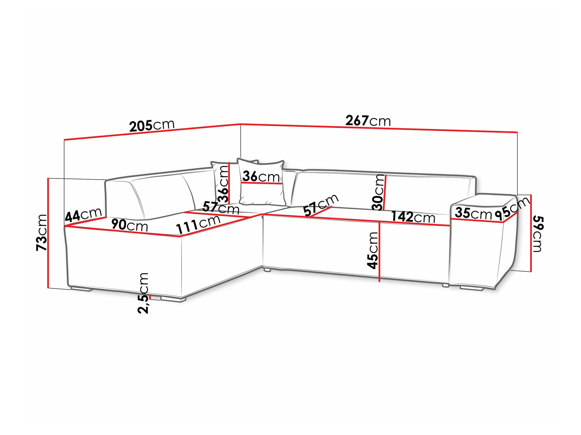 Stūra dīvāns Comfivo 289 (Baloo 2073)
