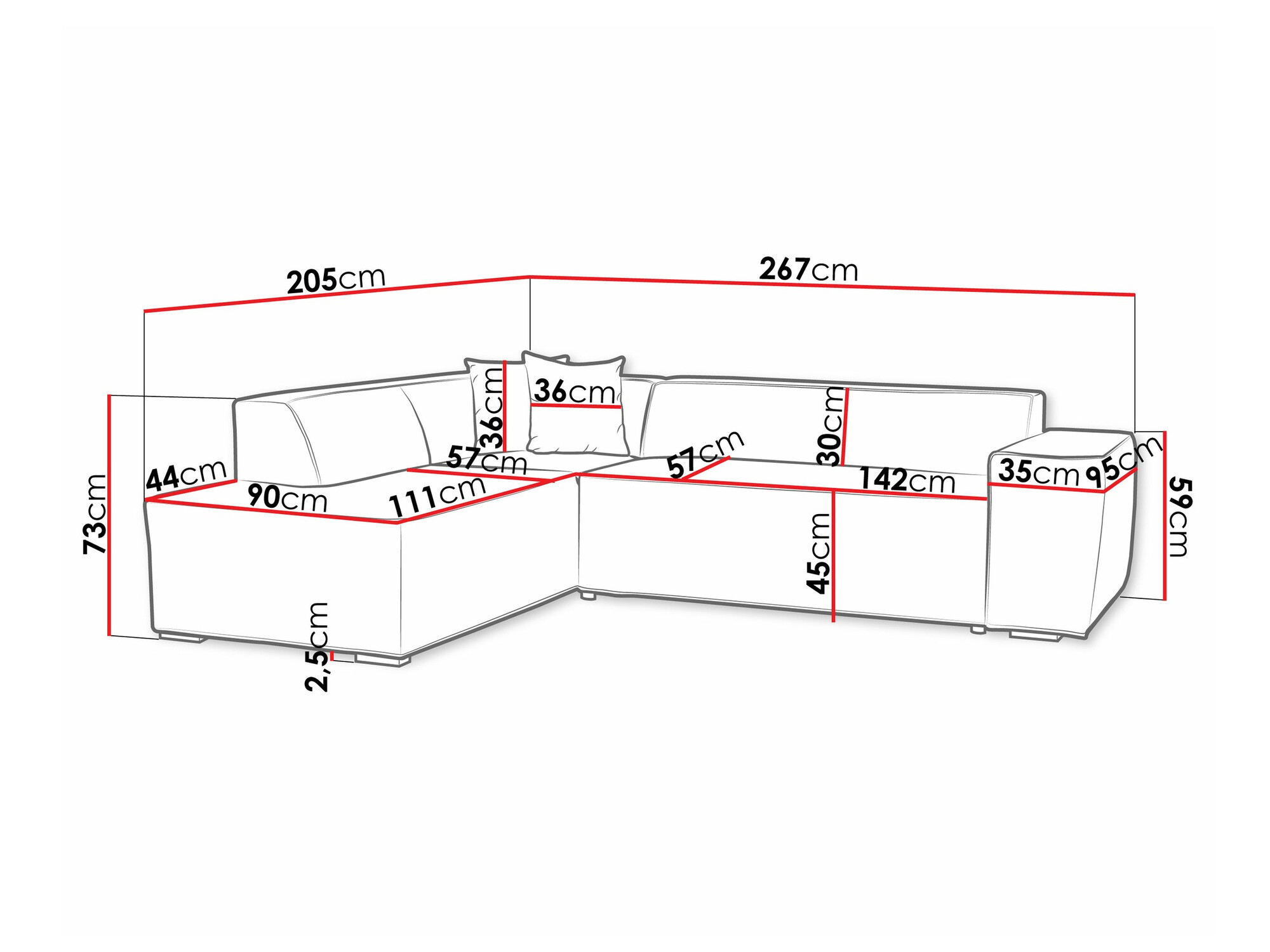 Stūra dīvāns Comfivo 289 (Kronos 09 + Paros 05)