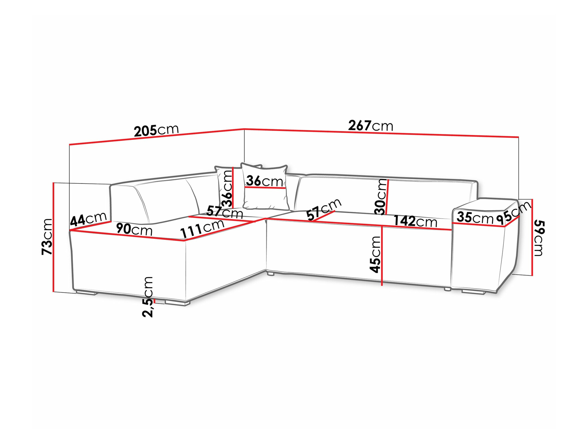 Stūra dīvāns Comfivo 289 (Otusso 14 + Sorriso 04)