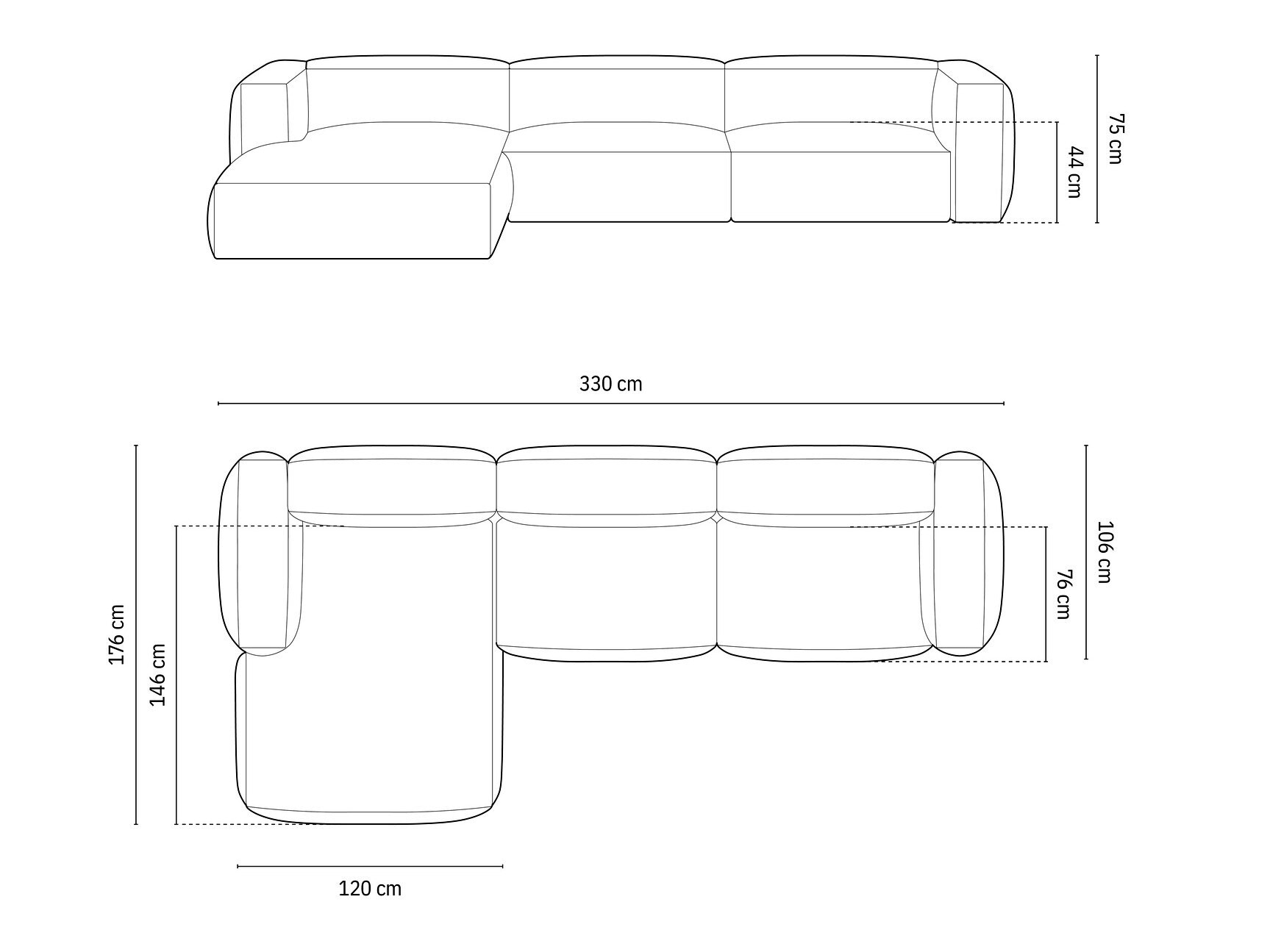 Модульный угловой диван Sorcoro 104 (Boston Trufa)