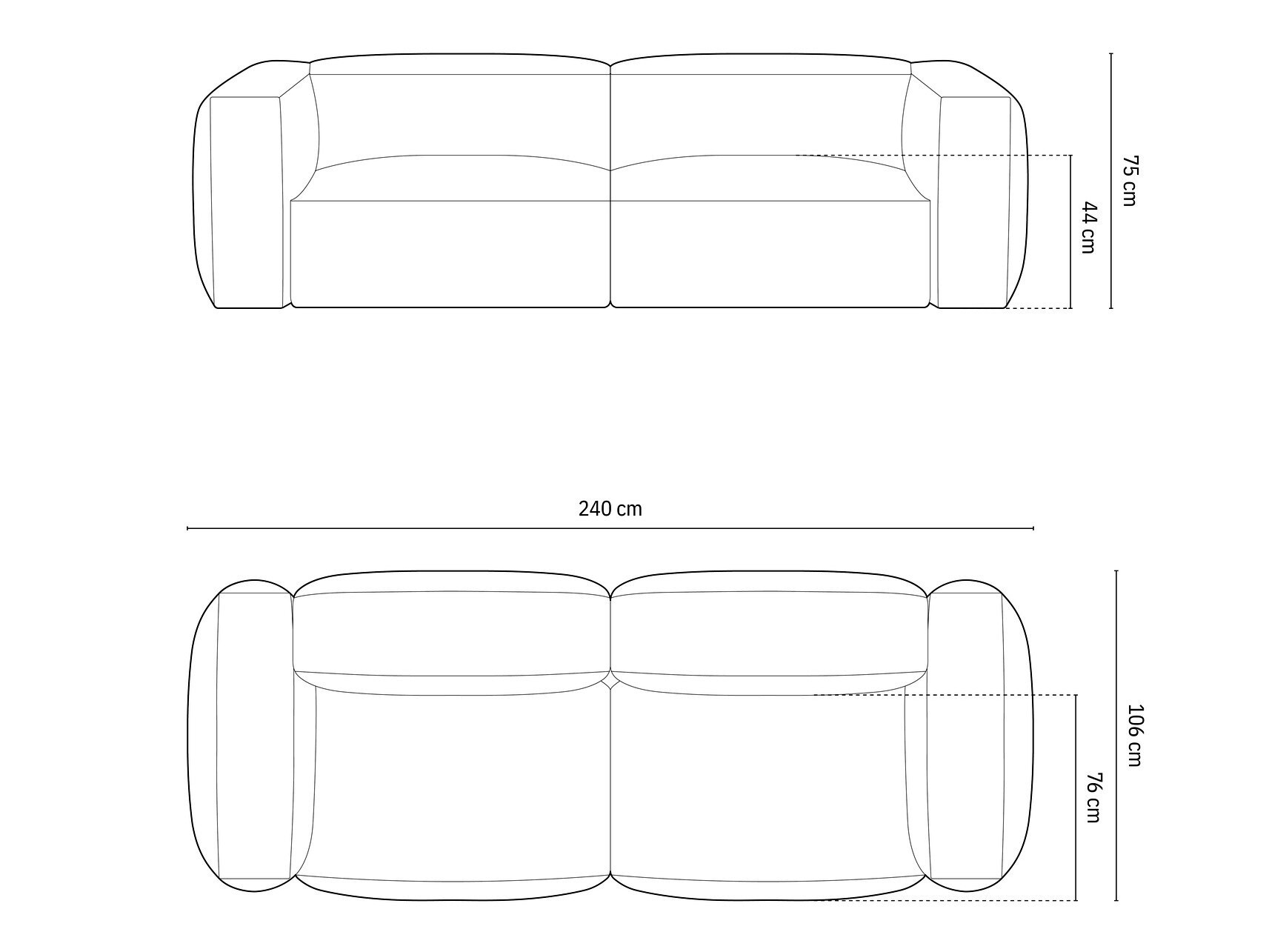 Moduļu dīvāns Sorcoro 100 (Boston Light Grey)