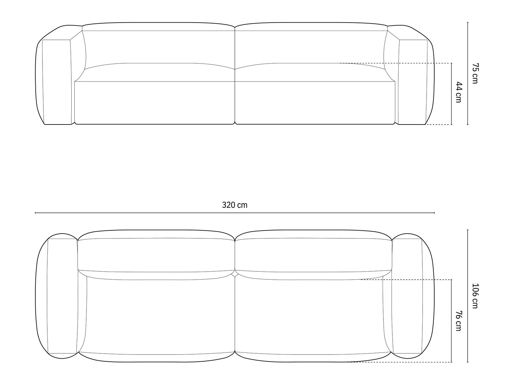 Moduļu dīvāns Sorcoro 101 (Boston Light Grey)