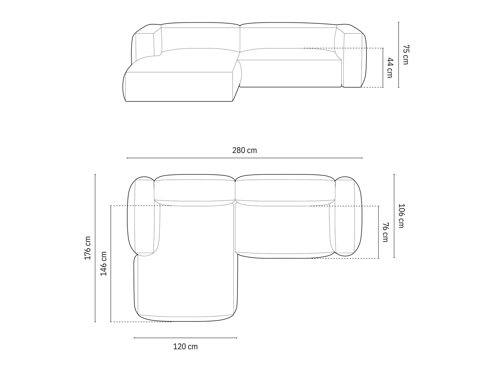 Moduļu stūra dīvāns Sorcoro 105 (Vogue 01)