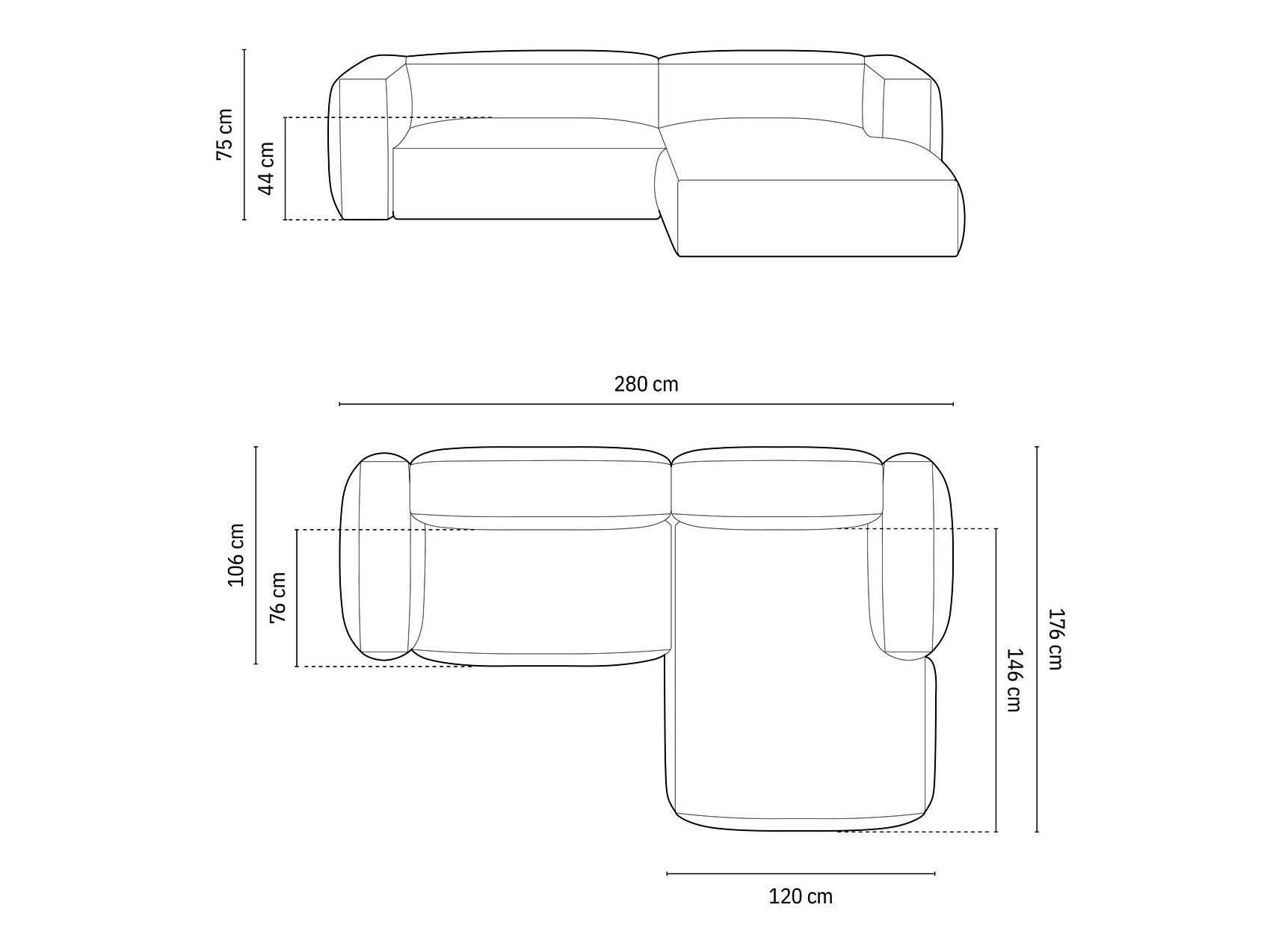 Moduļu stūra dīvāns Sorcoro 105 (Vogue 13)