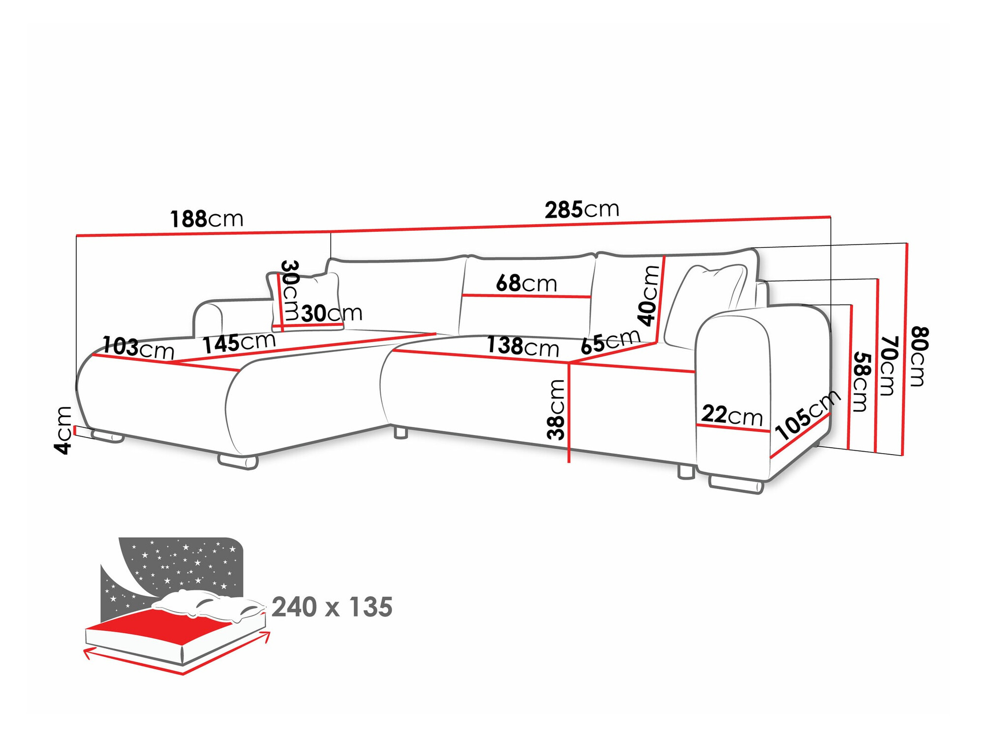 Угловой диван Comfivo 410 (Poso 110)